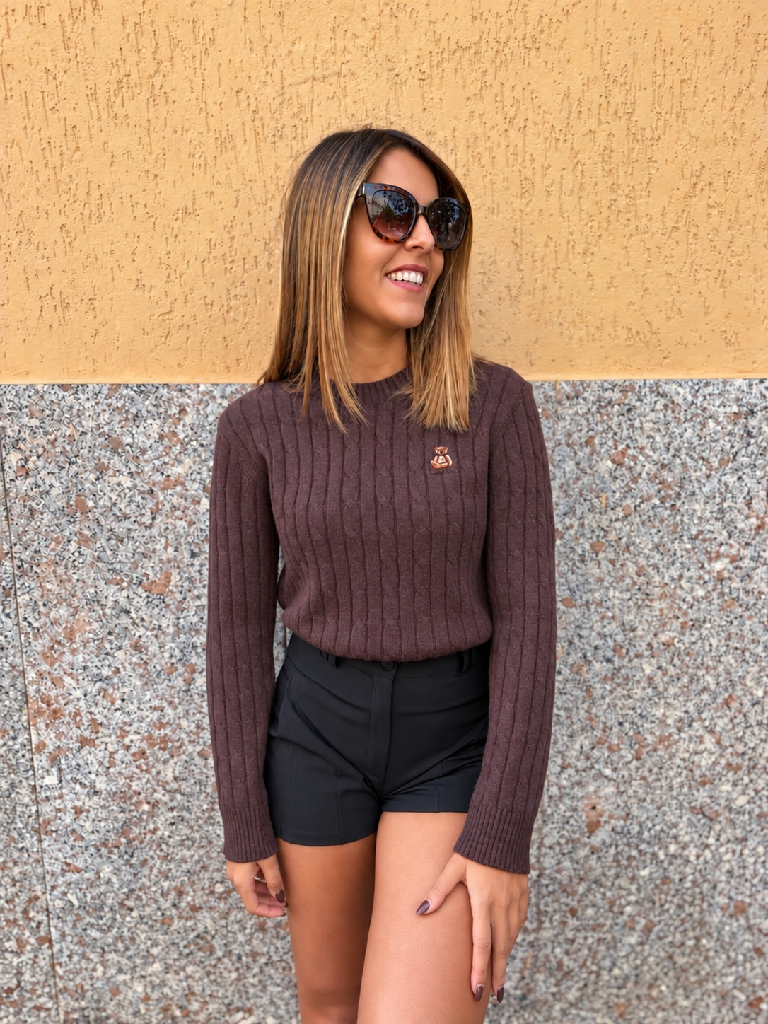 Pullover “Teddy Time” marrone