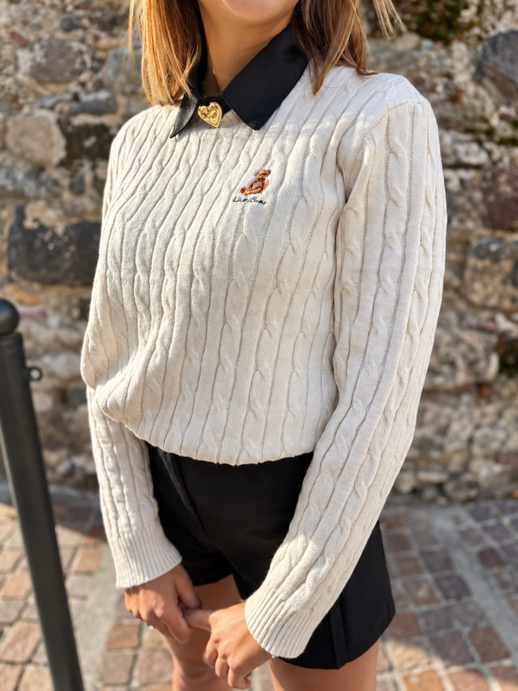 Pullover “Teddy Time” panna