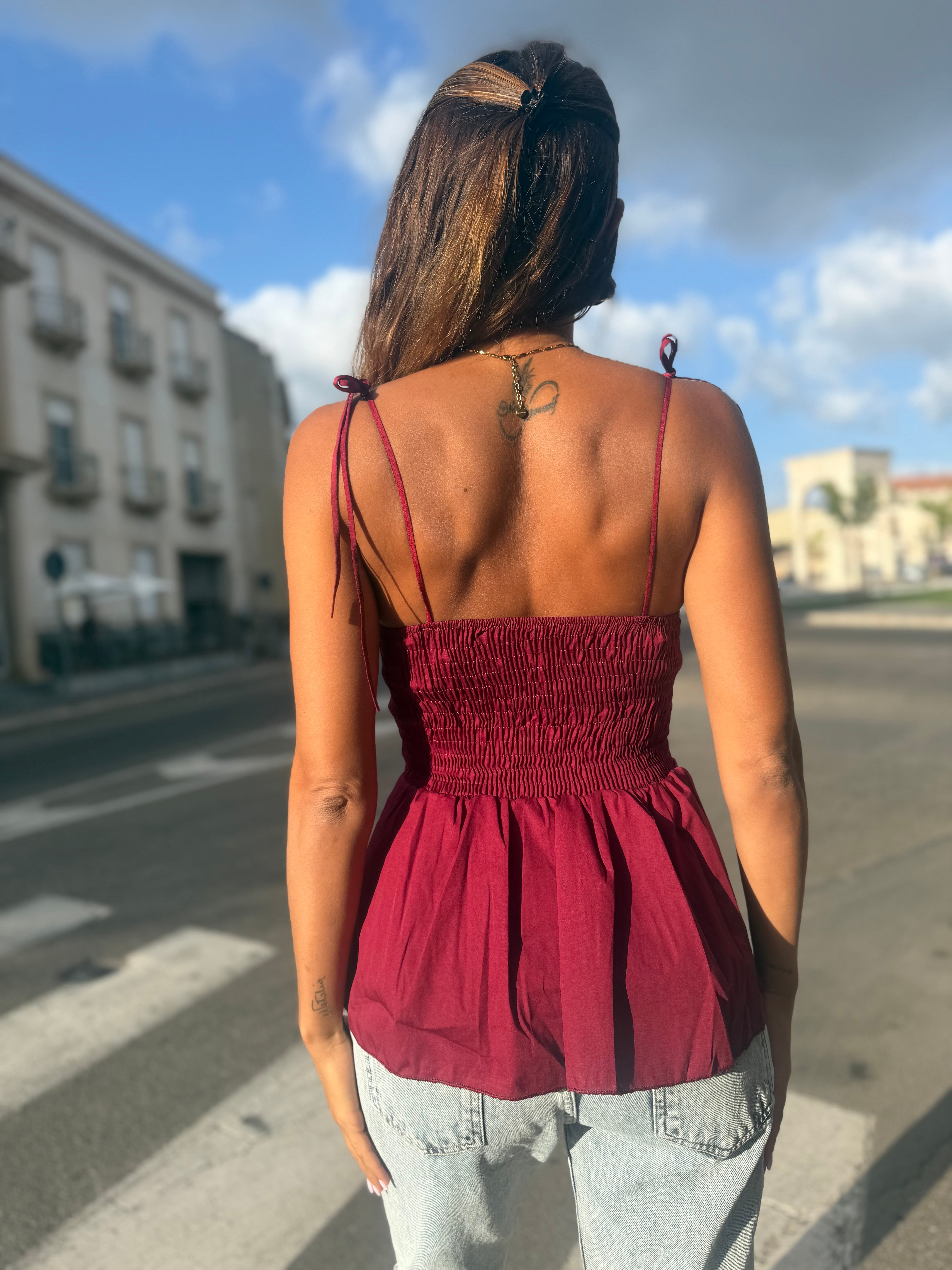 Top “Hamila” bordeaux