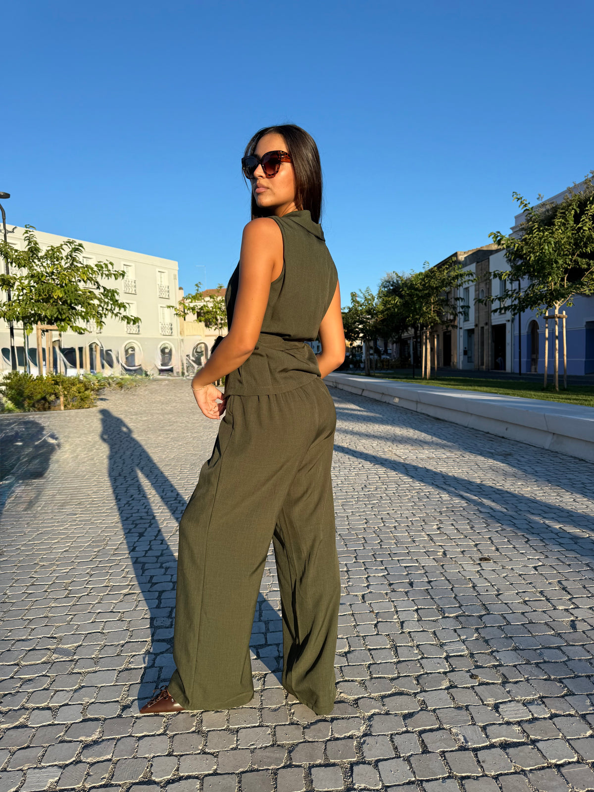 Completo gilet “Eliseee” verde