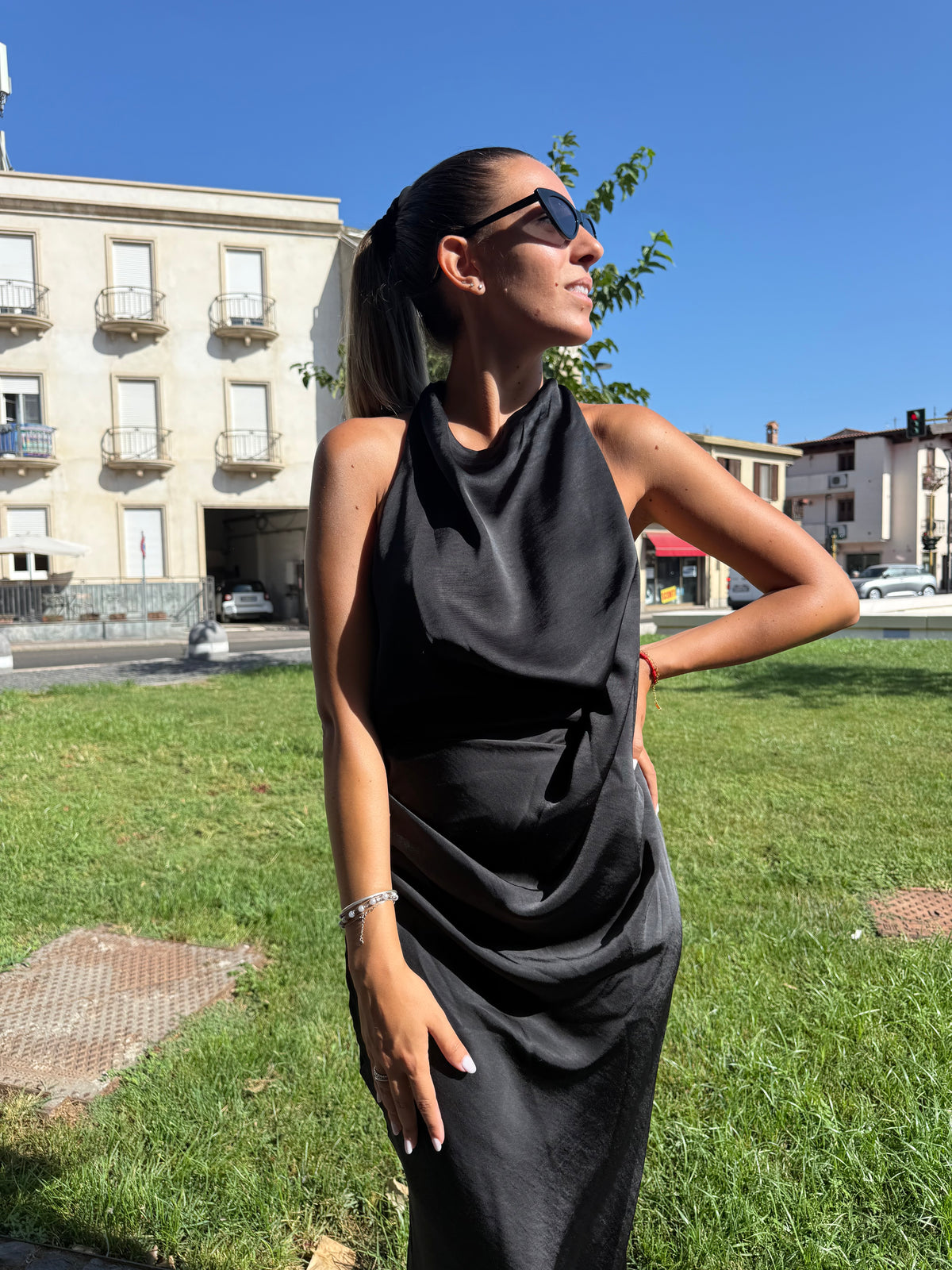Maxi abito “Étoile” nero