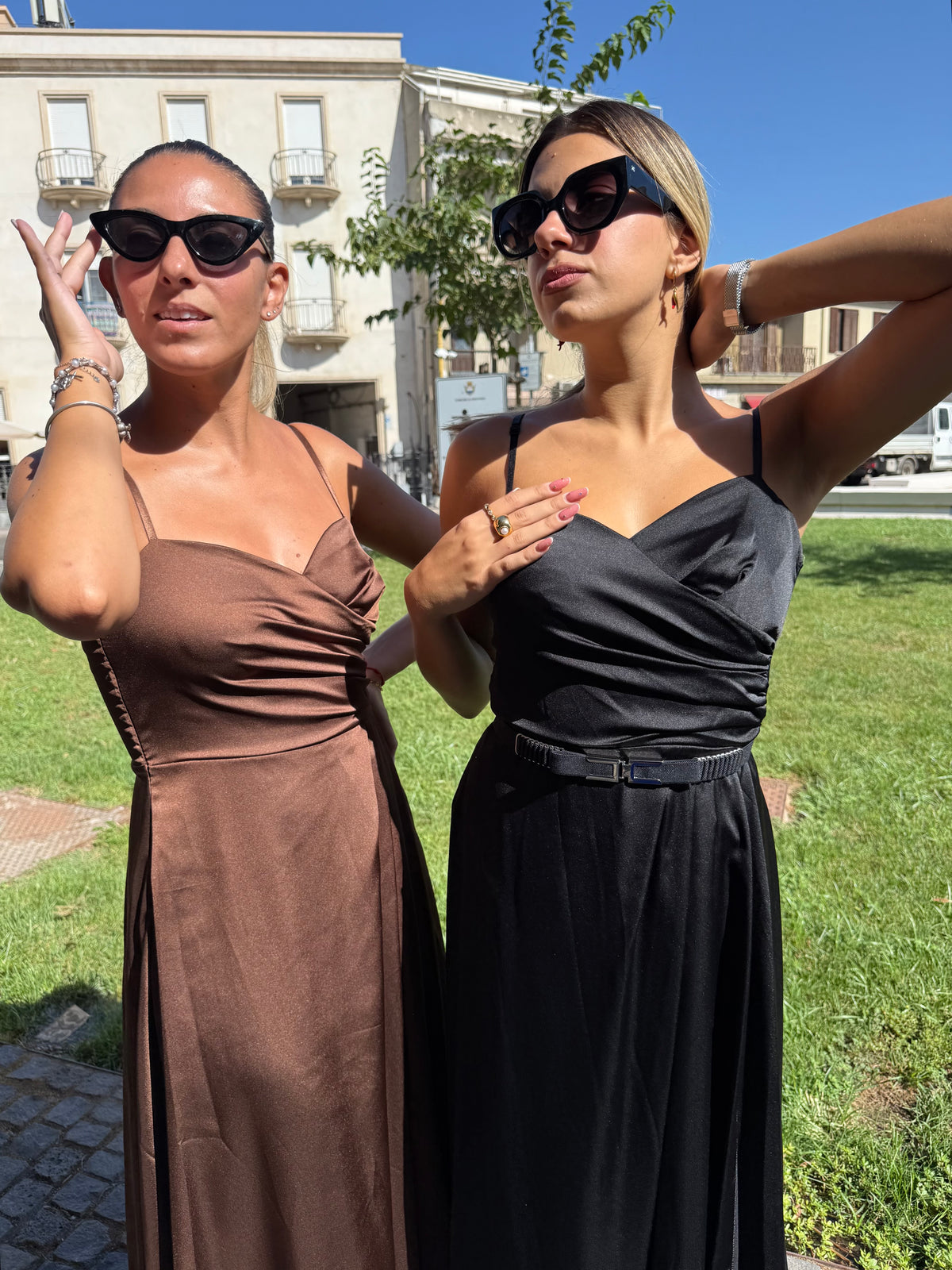 Maxi abito “Divine” nero