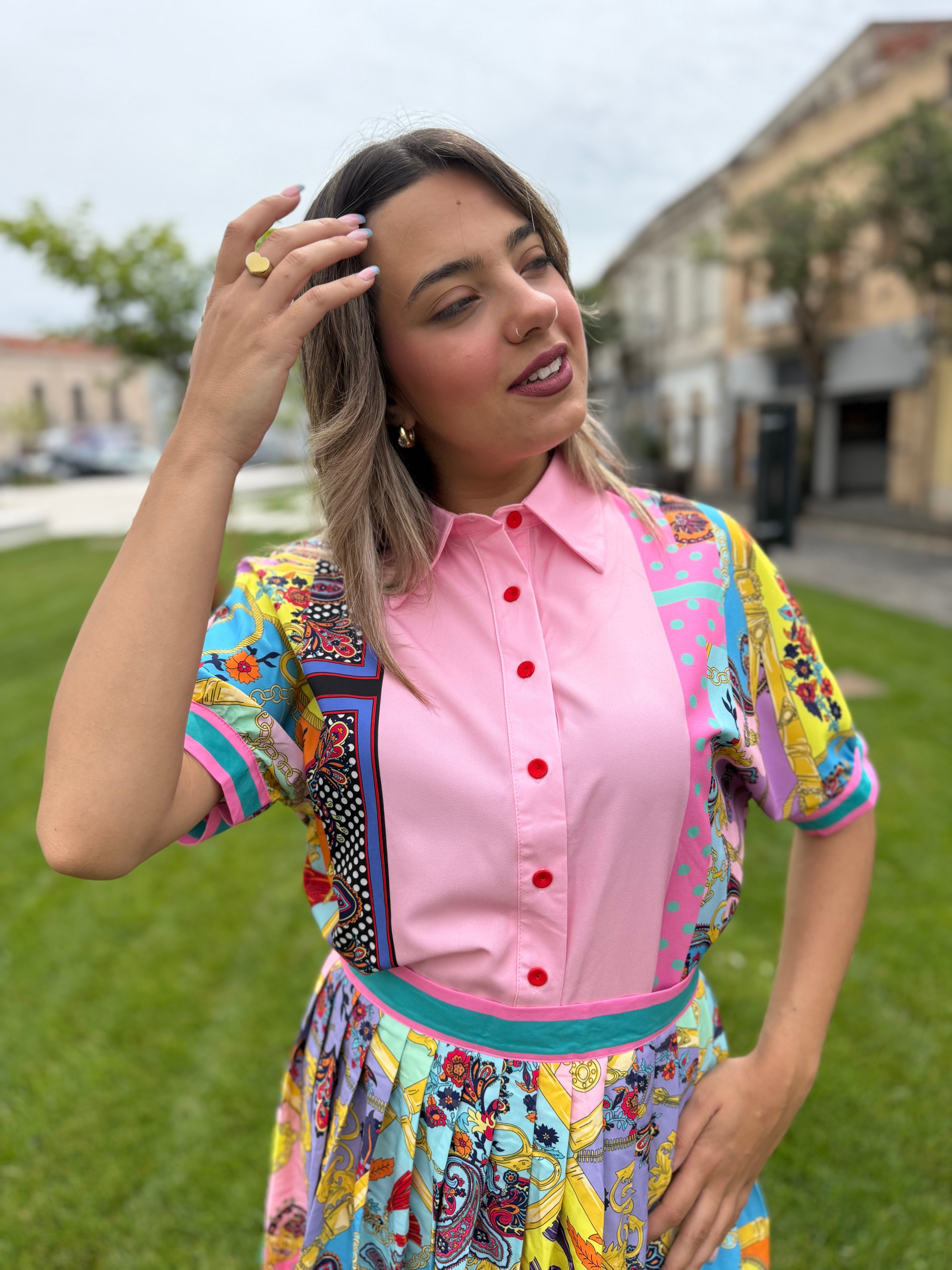 Camicia “Azara” rosa