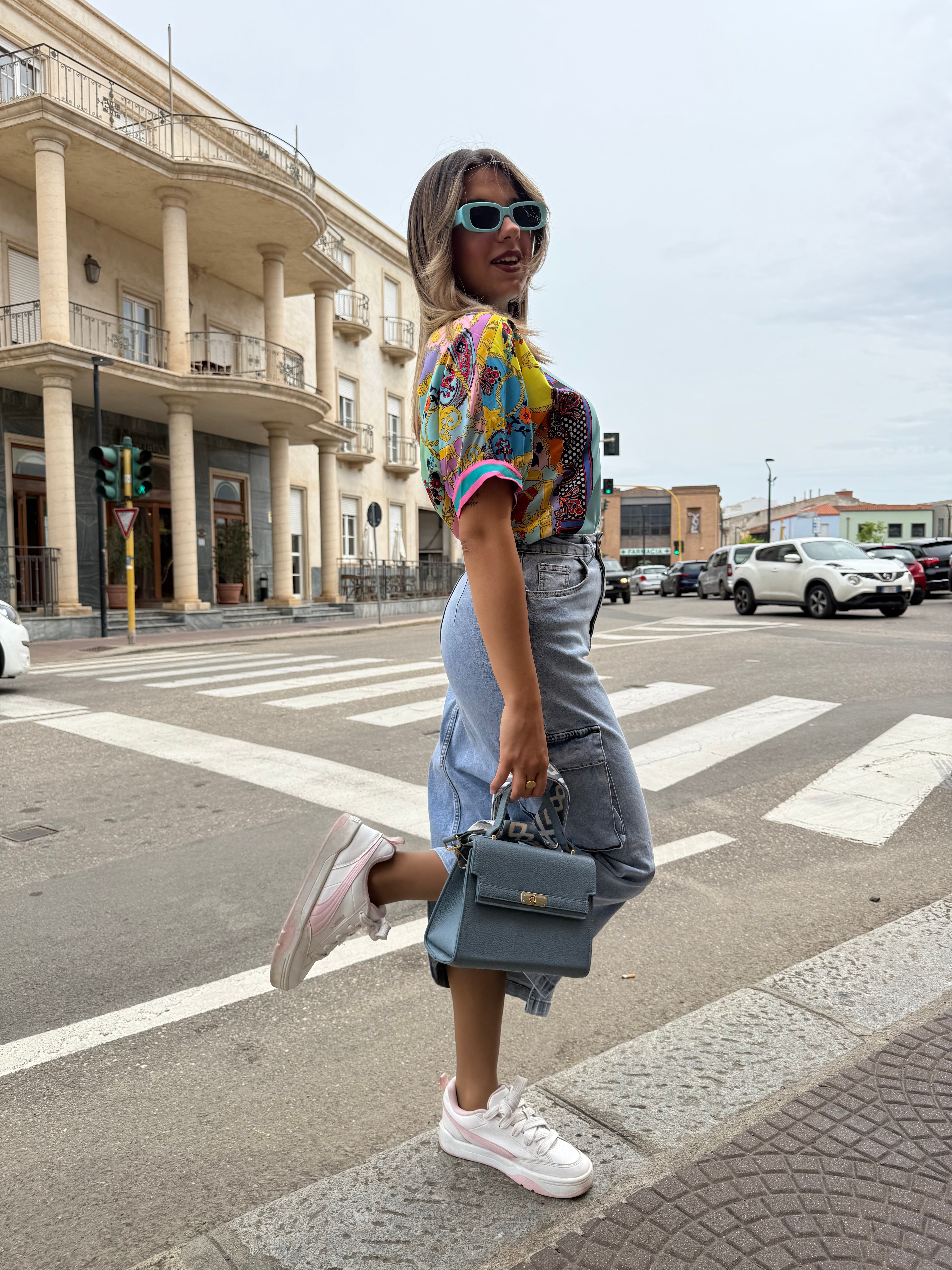 Camicia “Azara” celeste