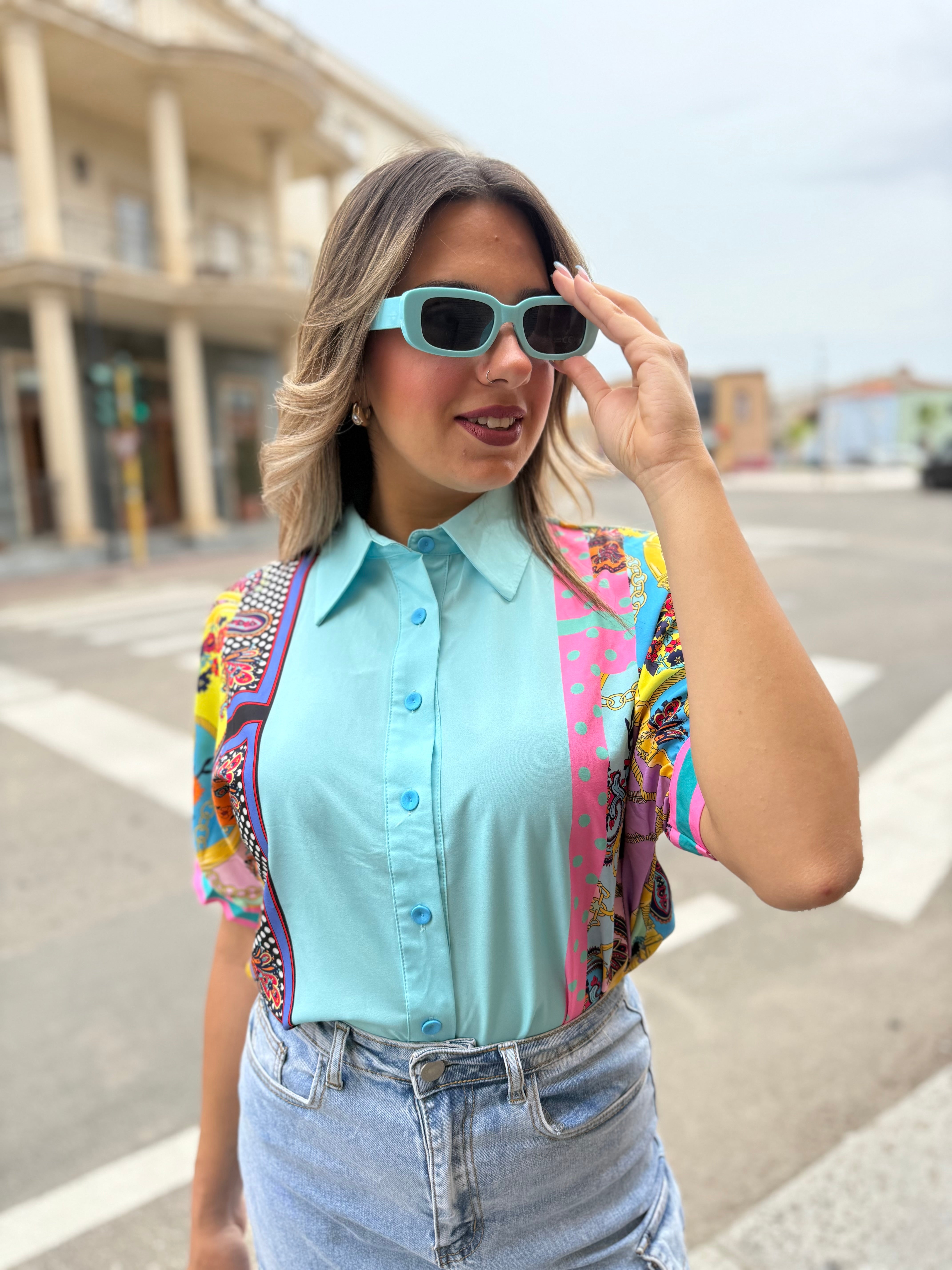 Camicia “Azara” celeste