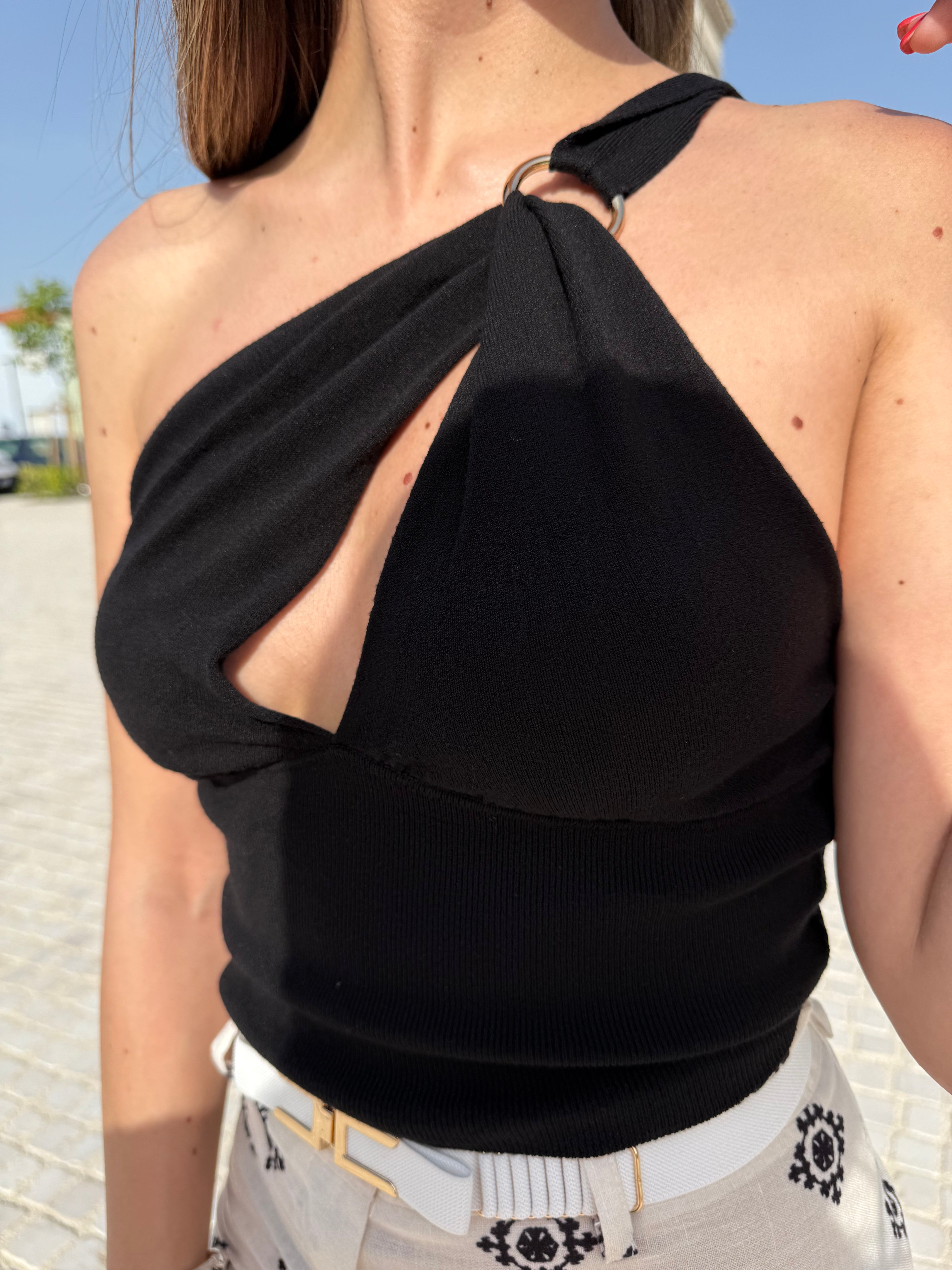 Top Lumina “Selin” nero