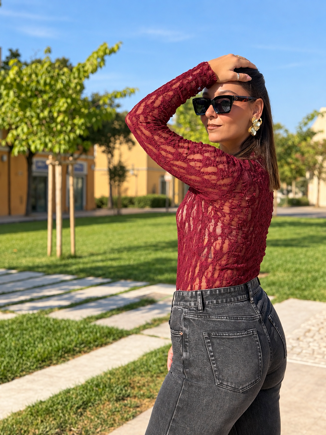 Body “Elodie” bordeaux