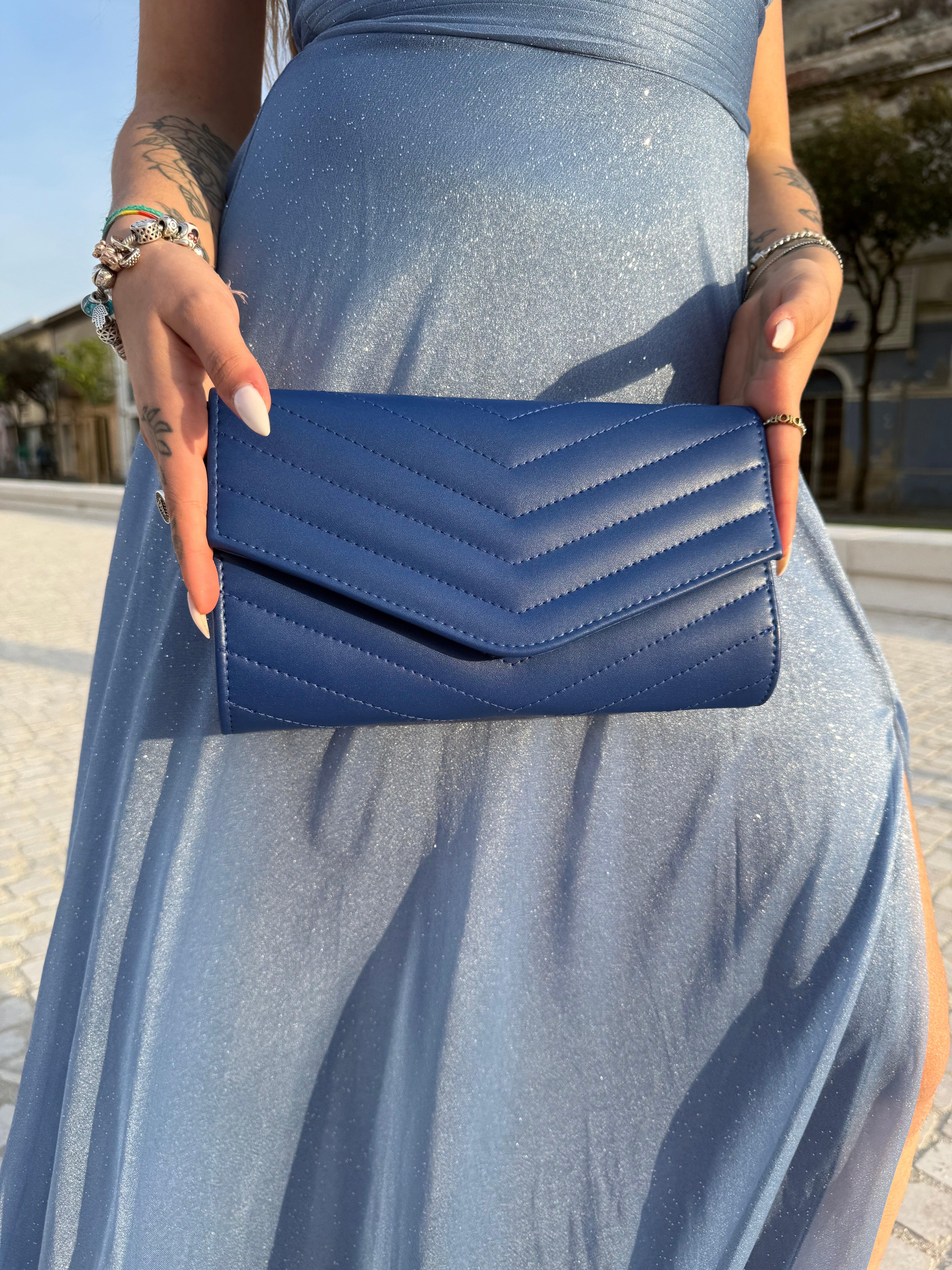 Pochette "Pecy" blu