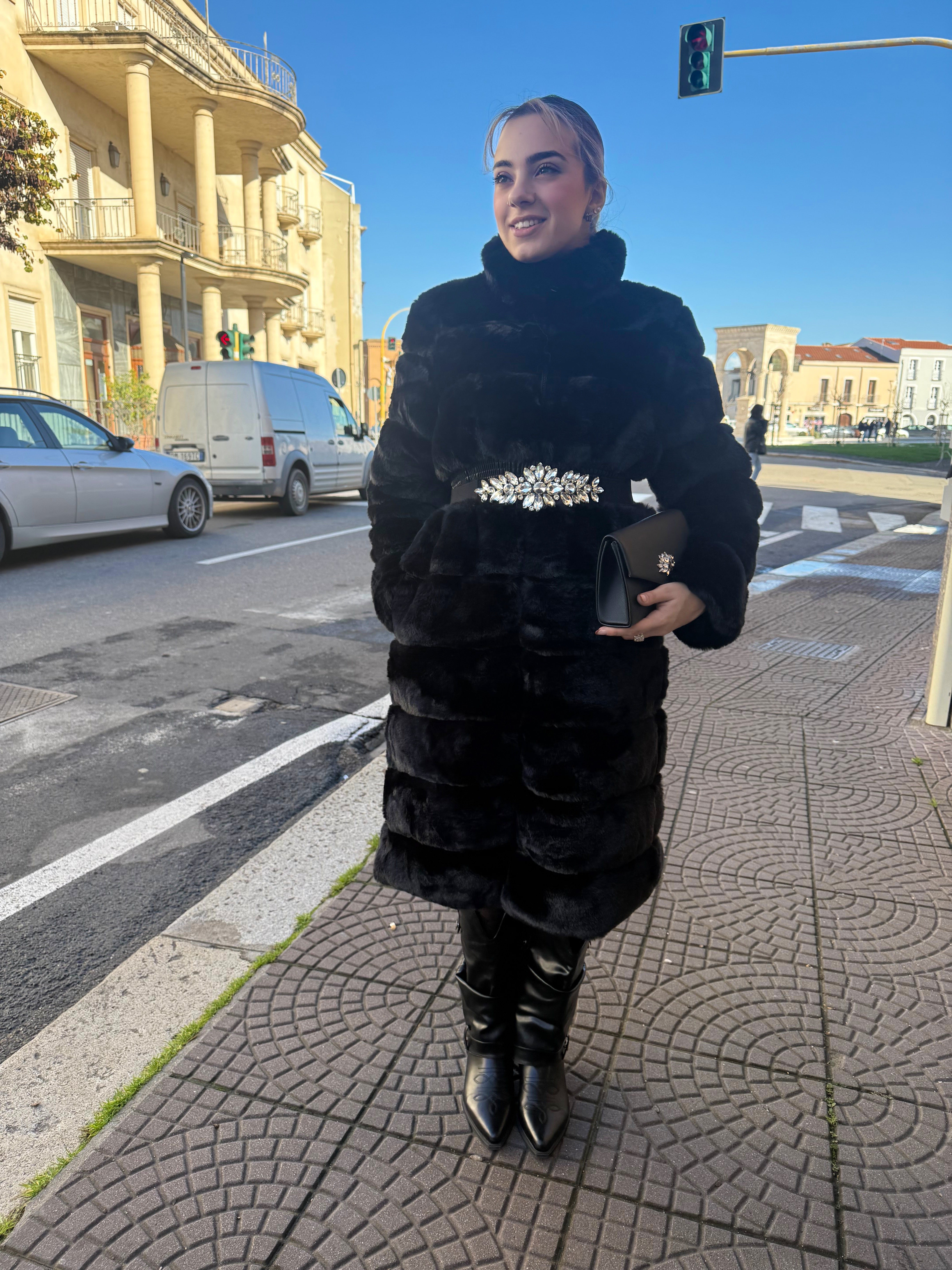 Maxi pelliccia “Long way”