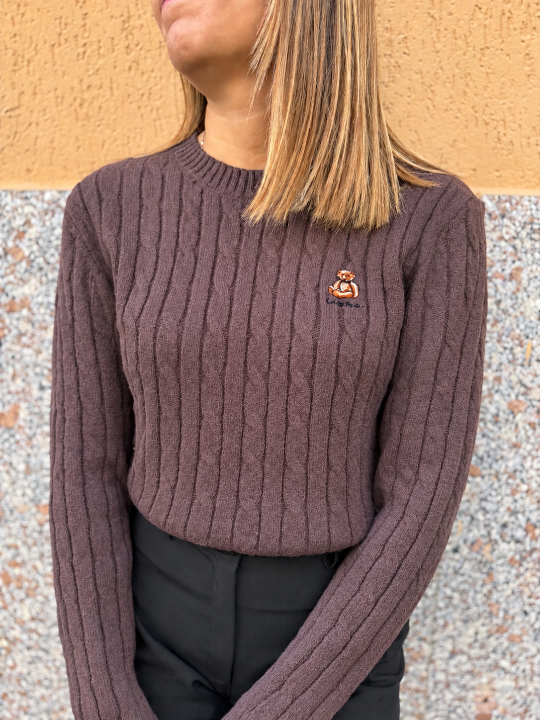 Pullover “Teddy Time” marrone