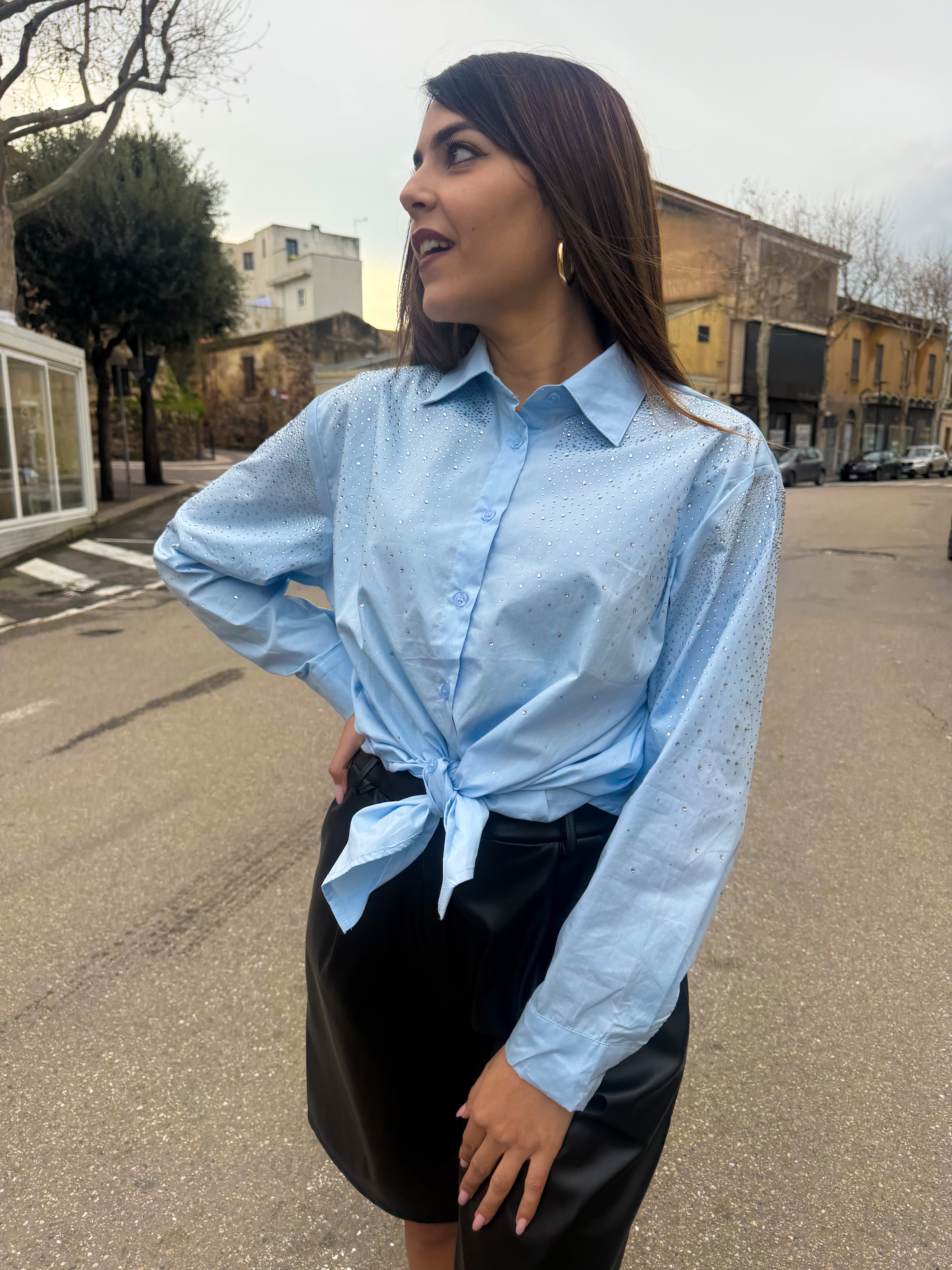 Camicia “Stardust” celeste