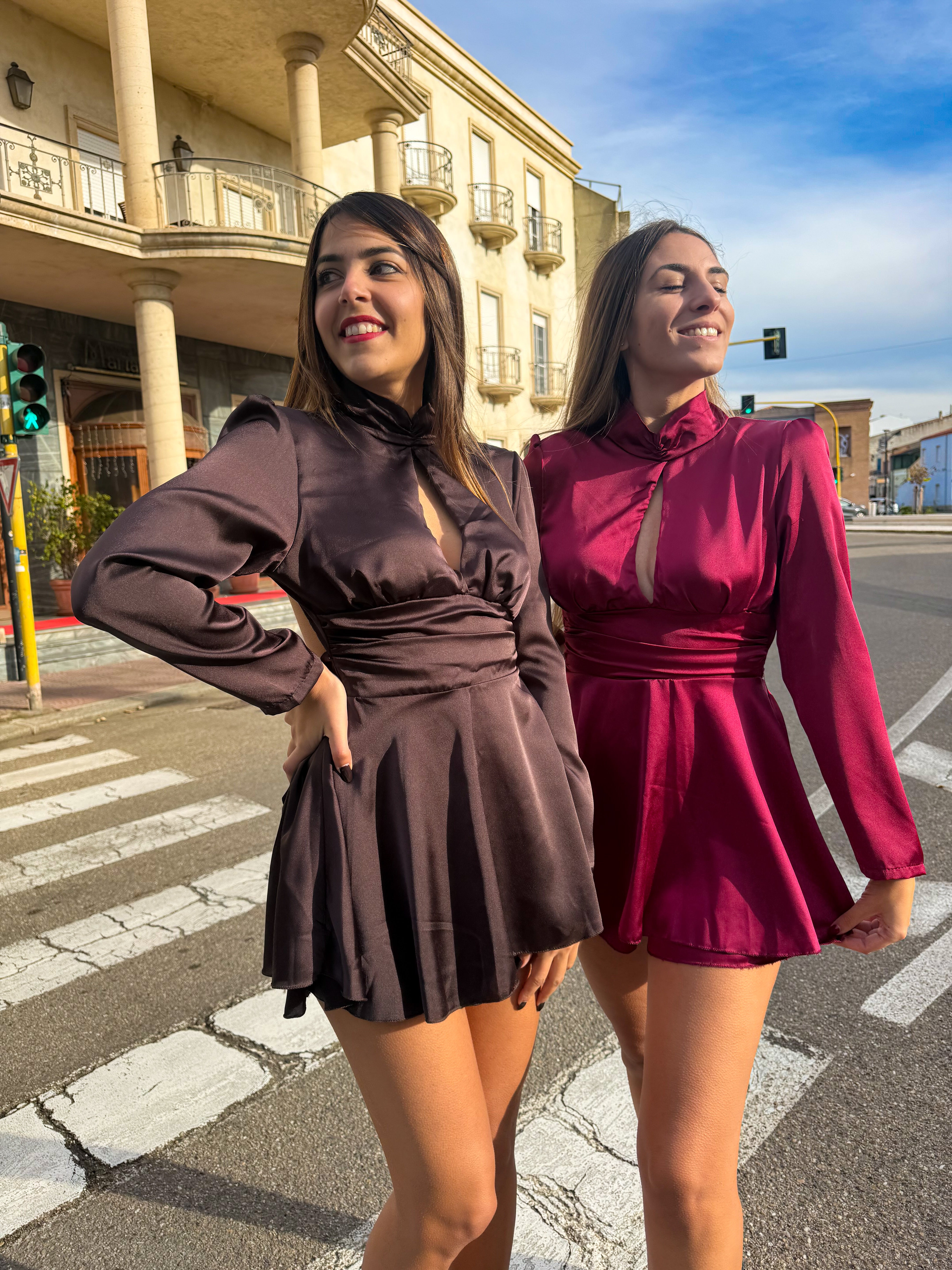 Mini abito “Versito backless” marrone