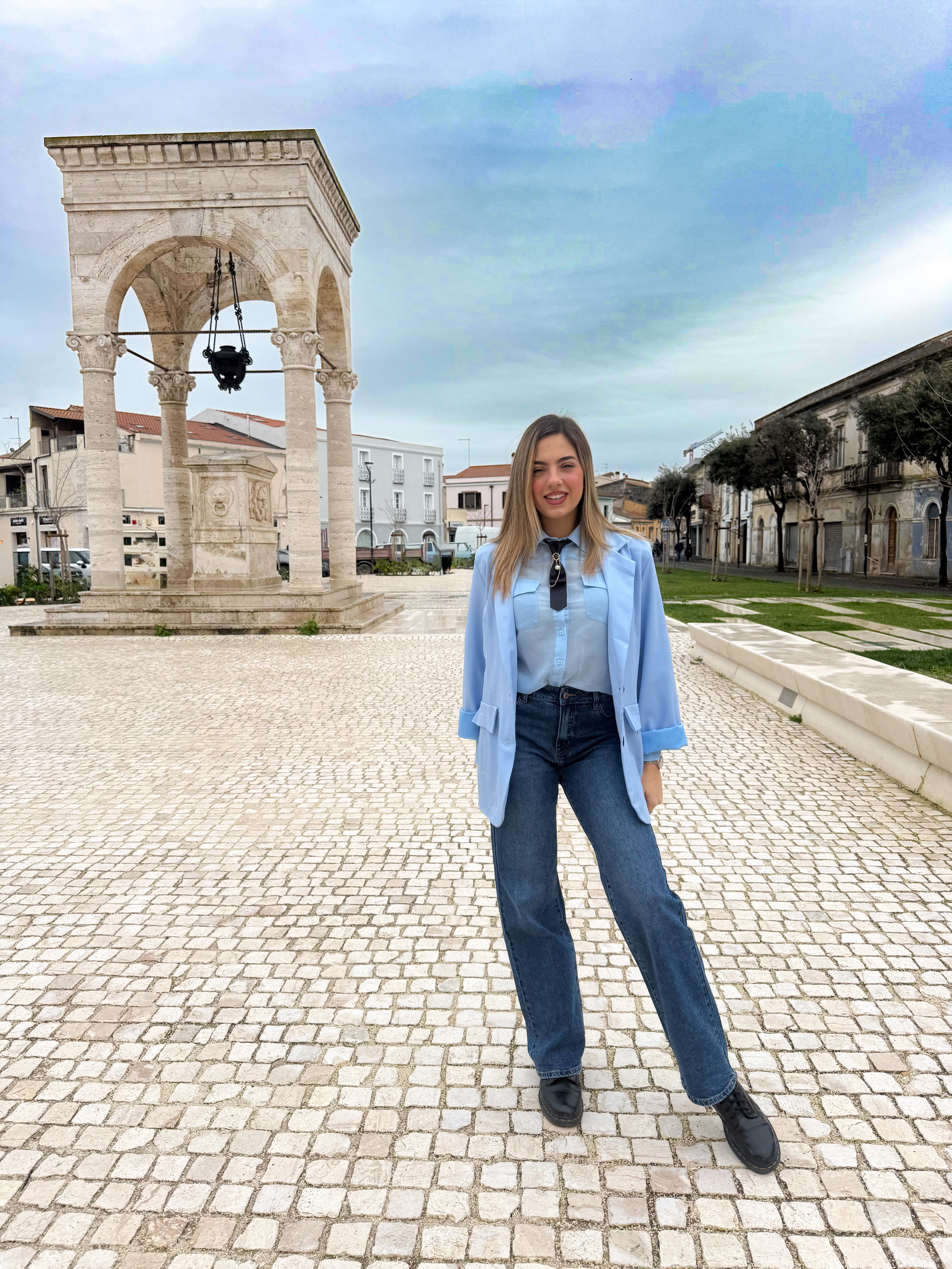 Camicia “Skycloud” celeste