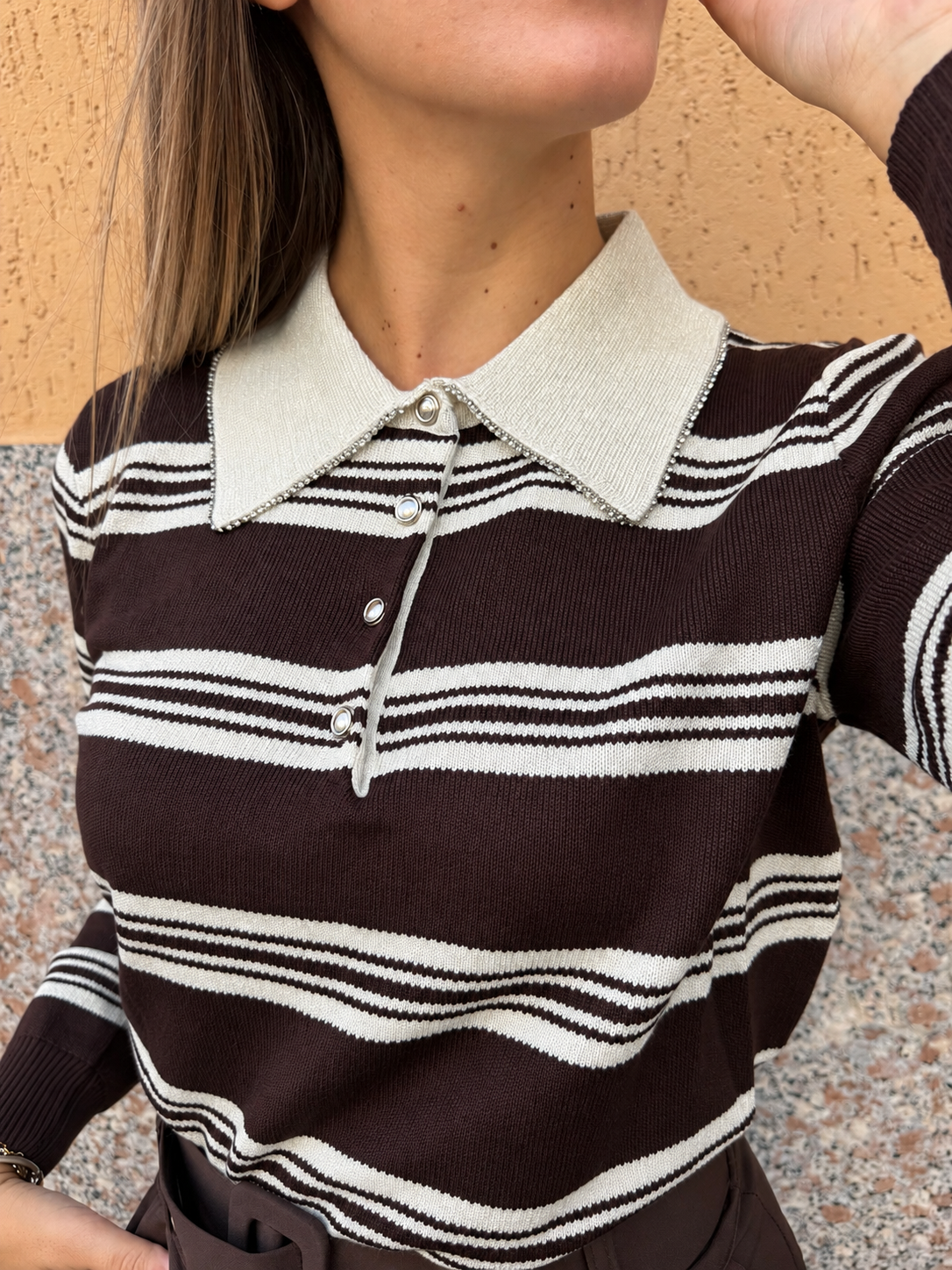 Polo”Margot” marrone
