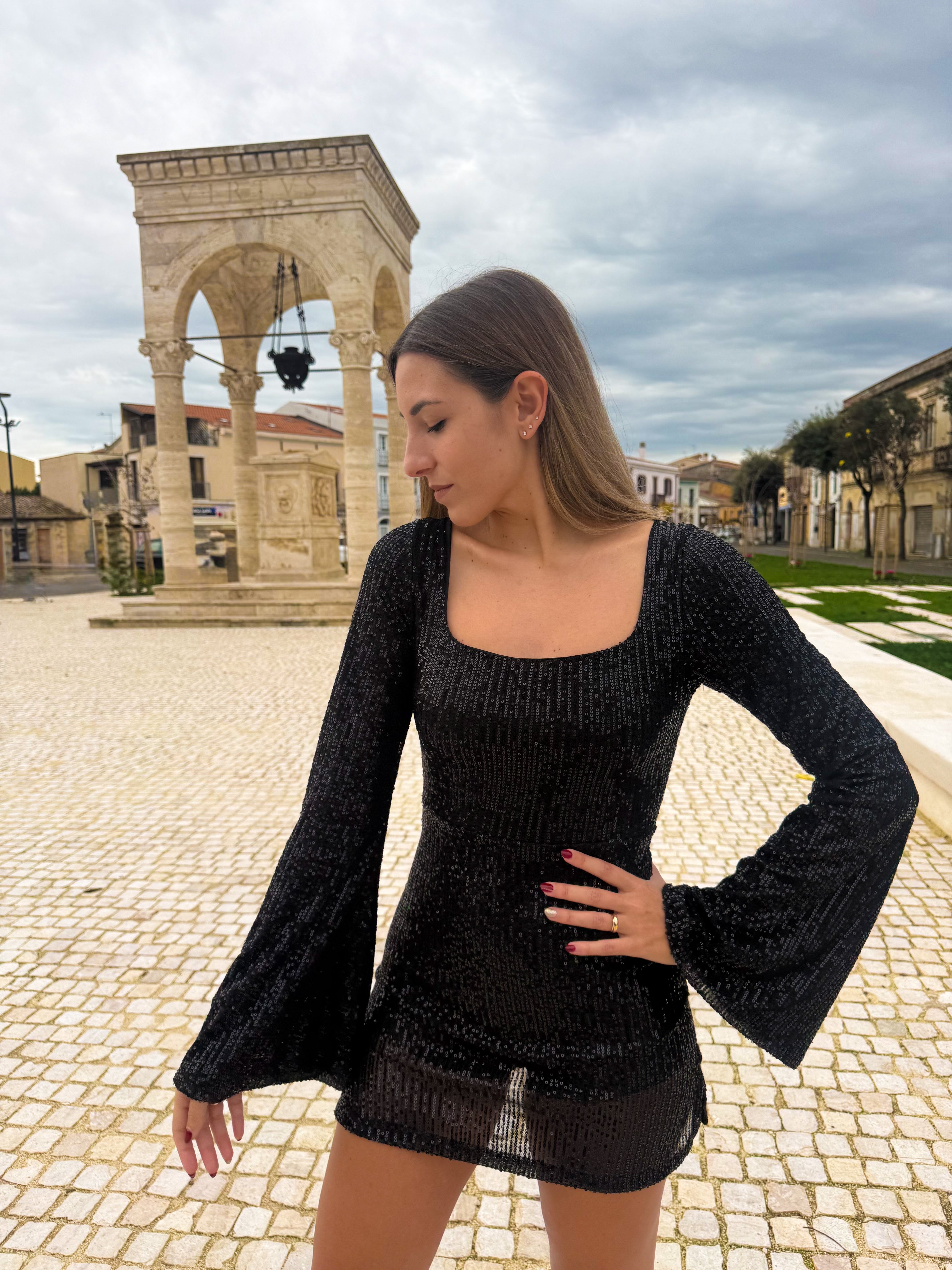 Mini abito “Starlight” nero