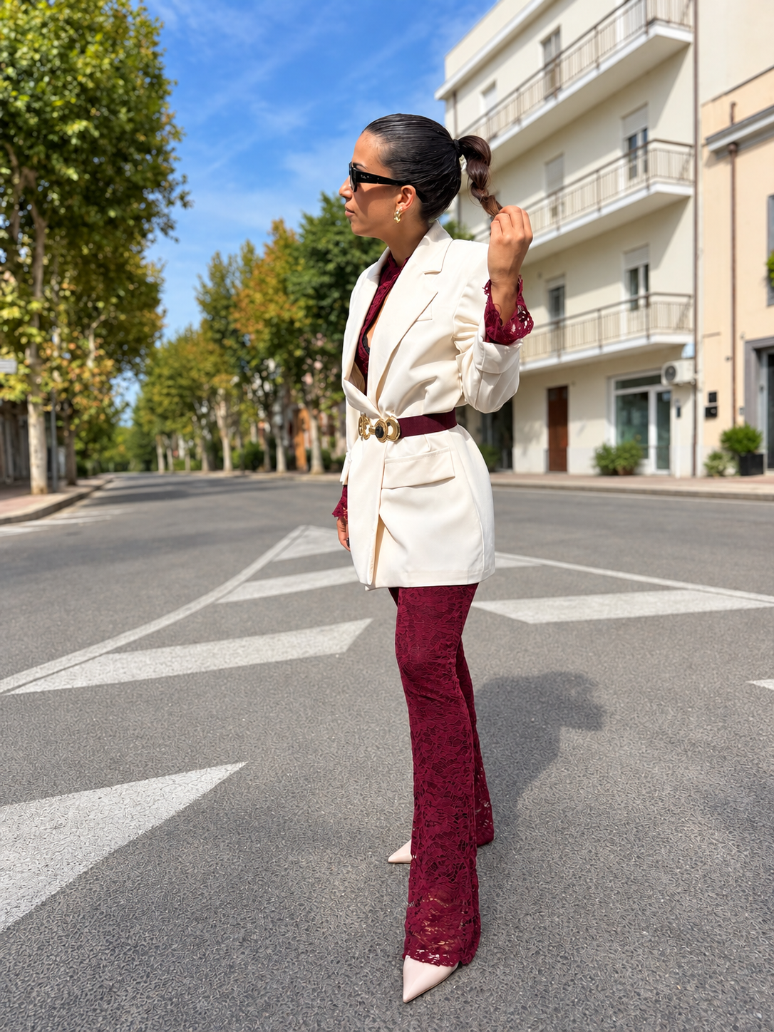 Blazer over “Marlow” bianco