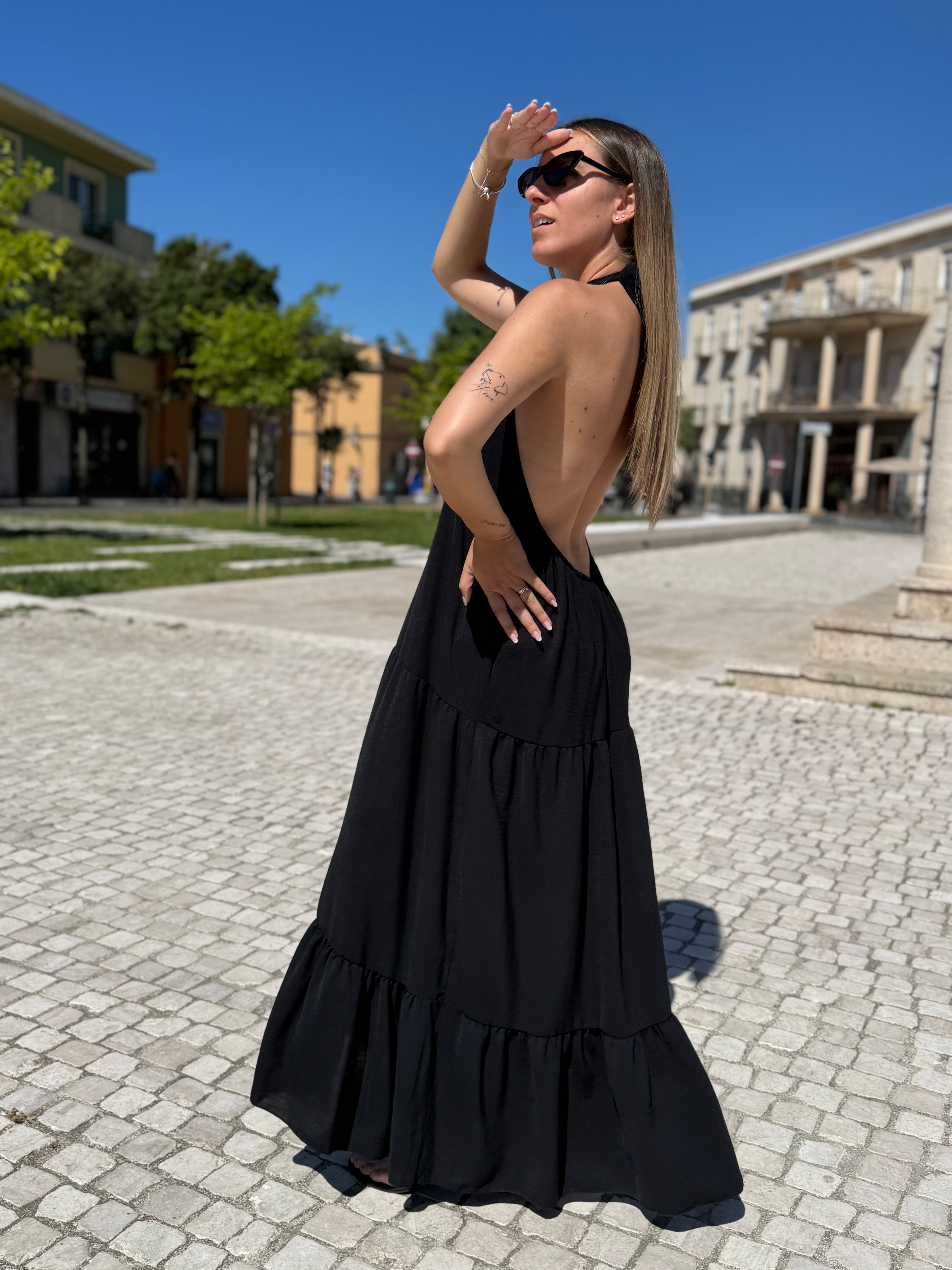 Maxi abito “Endless Charm” nero