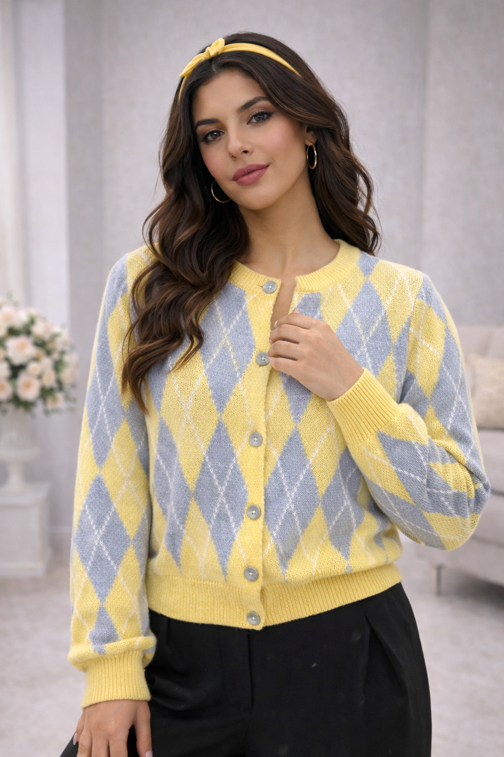Cardigan “Candy” giallo