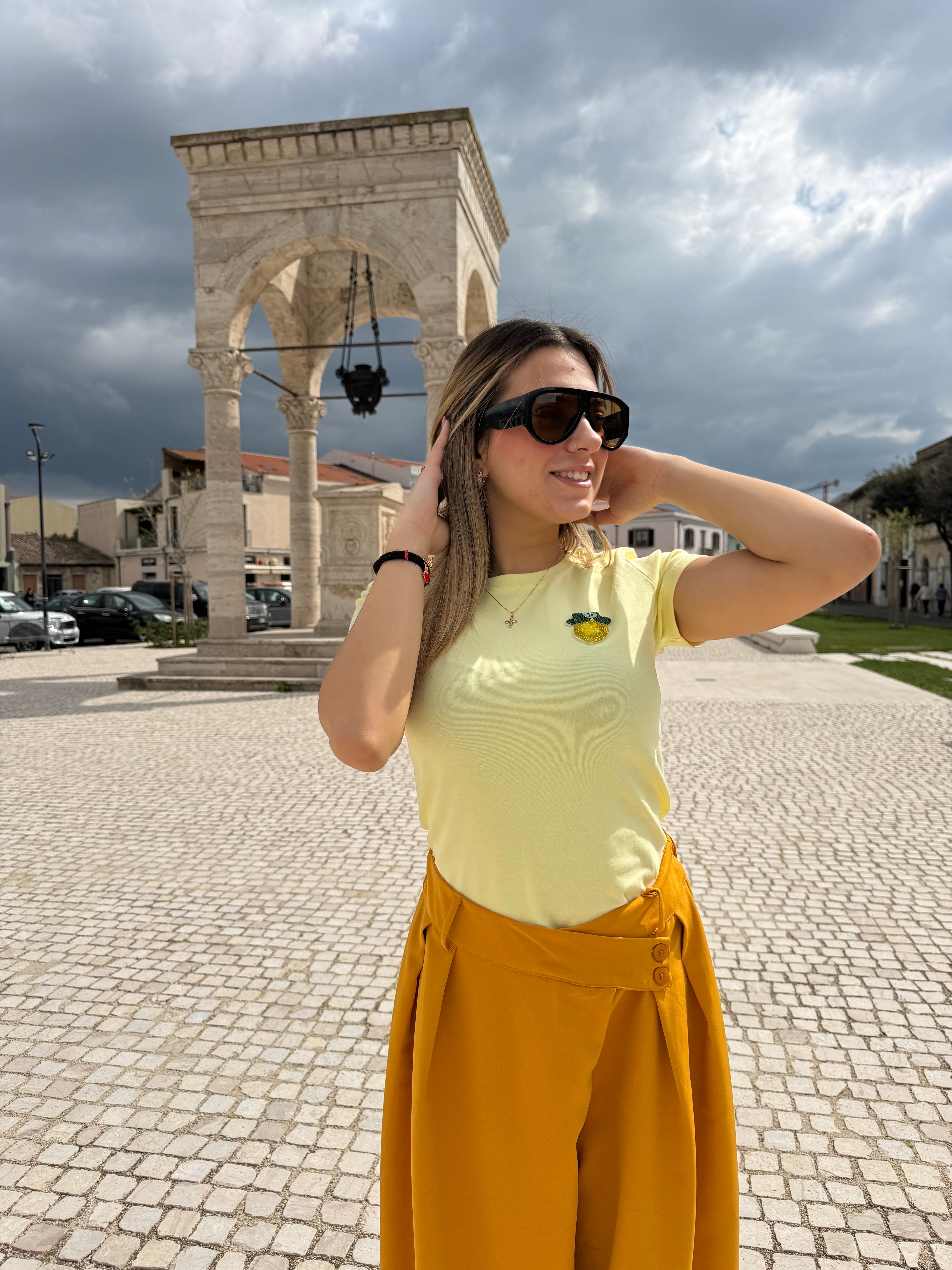 T-shirt “Lemon Pop” gialla