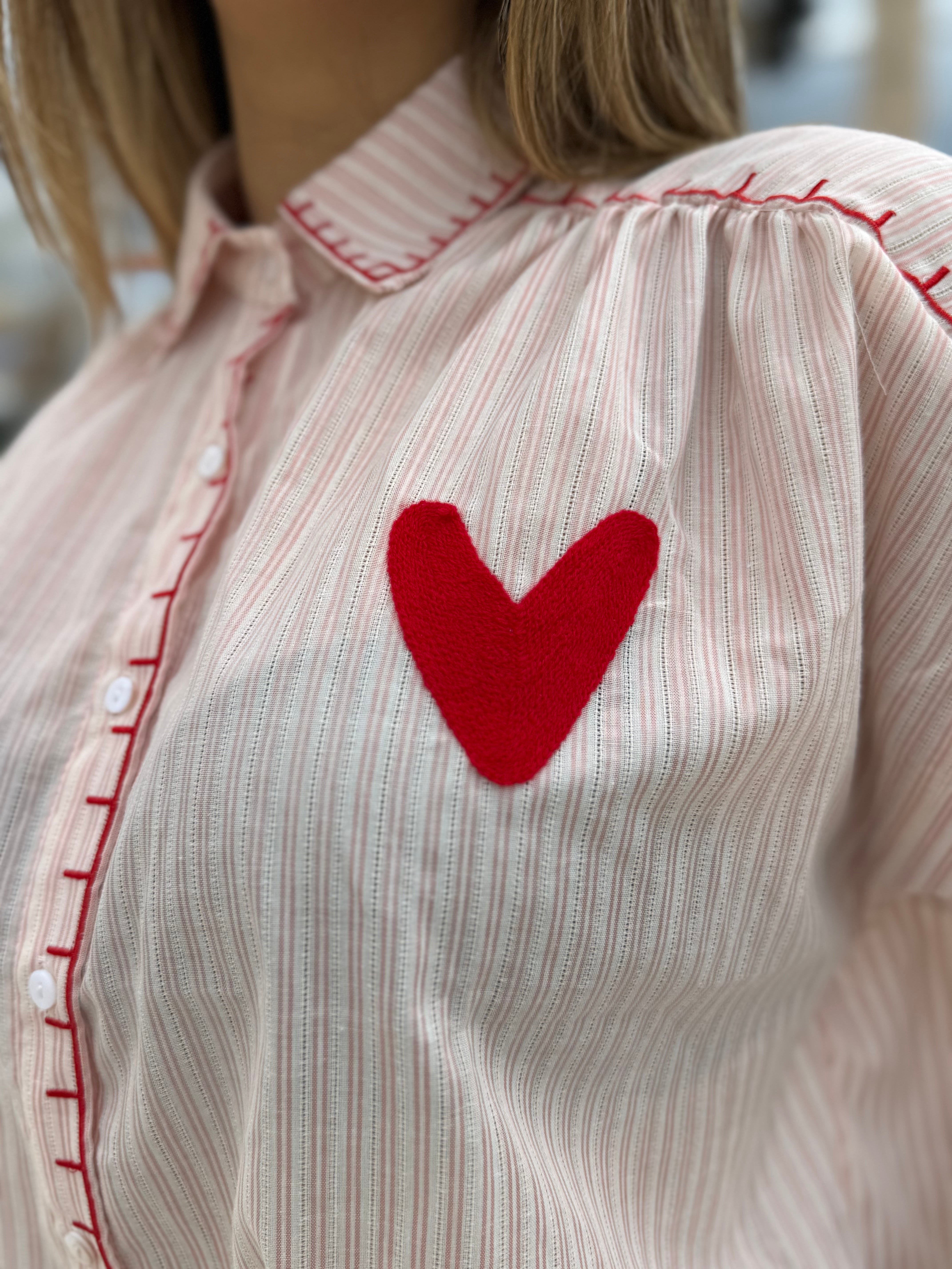 Camicia “Heartline” rossa