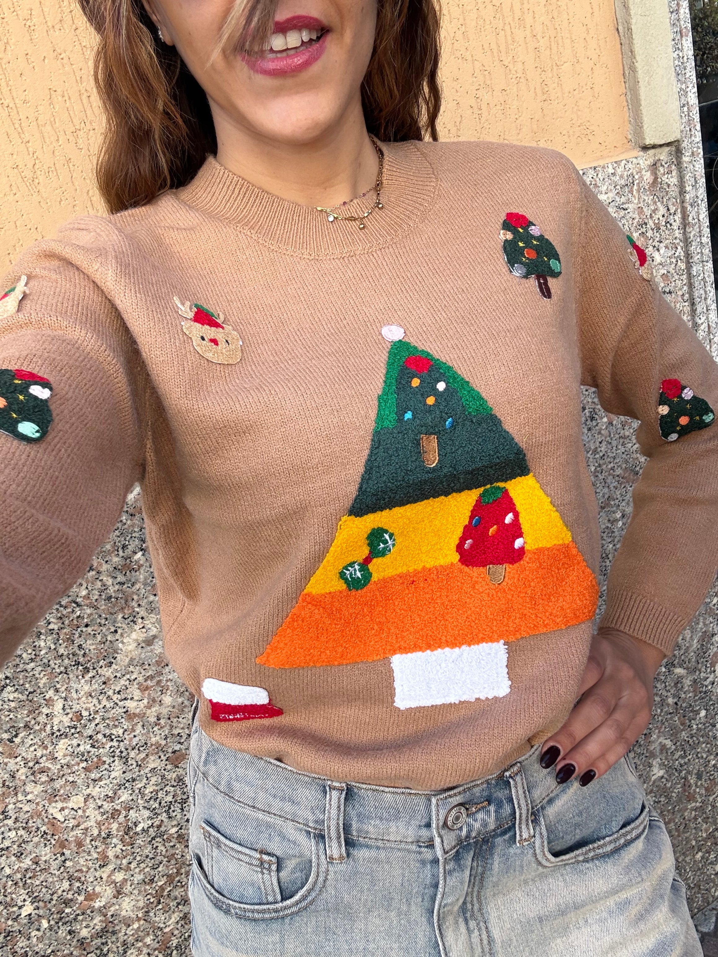 Pullover “Cozy Christmas” beige