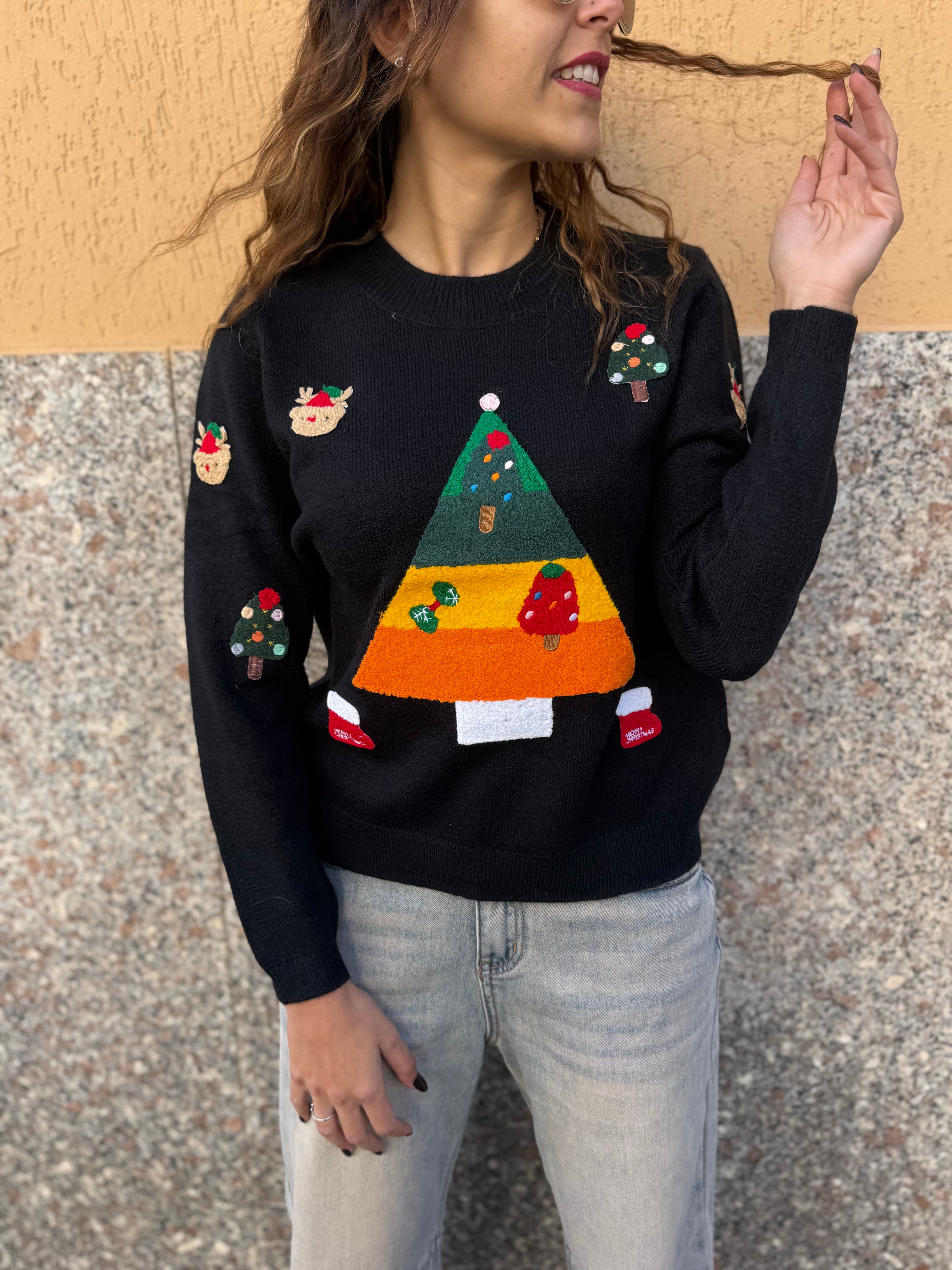 Pullover “Cozy Christmas” nero