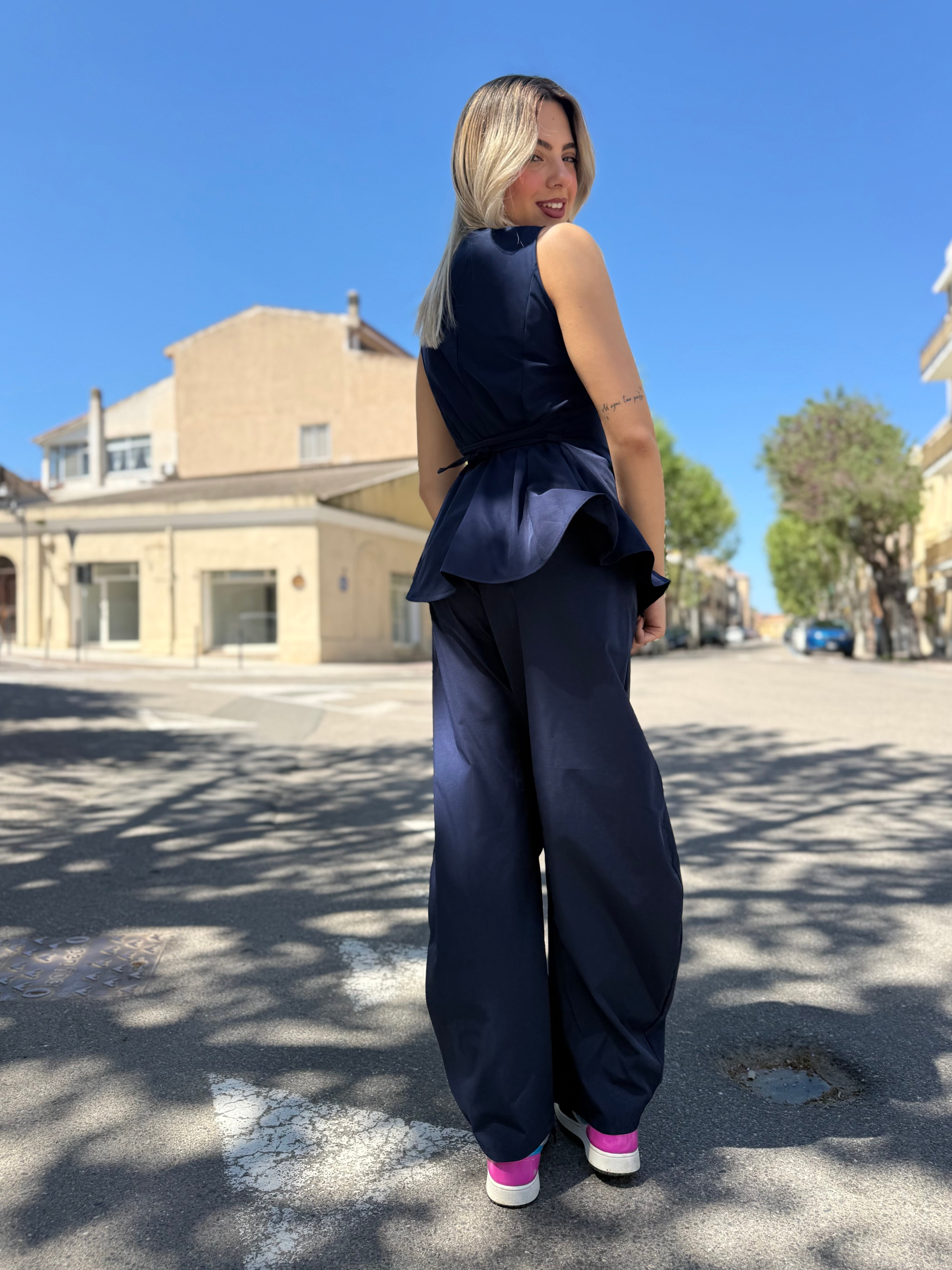 Completo “Tech Shape” blu
