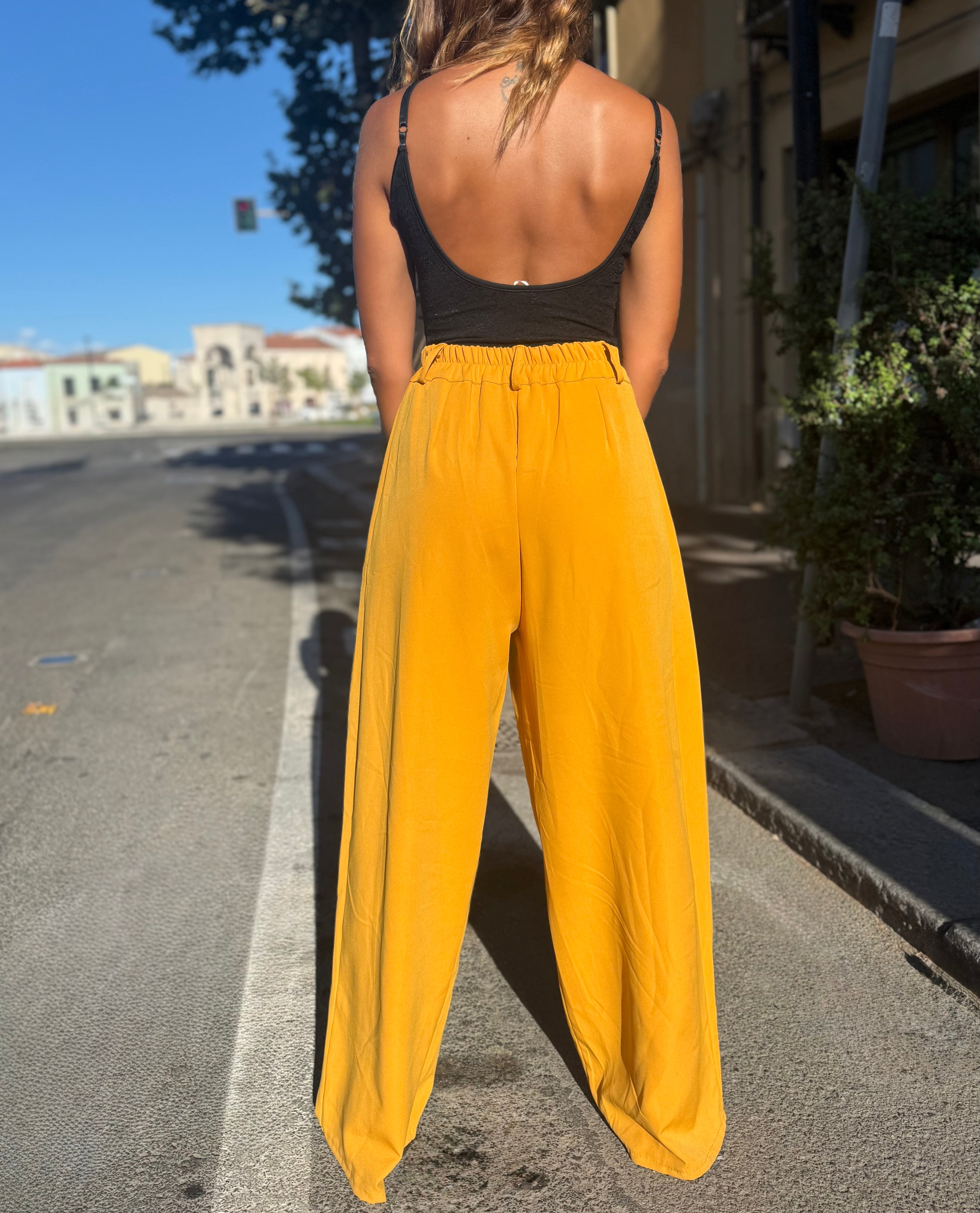 Pantaloni “Figure out” gialli