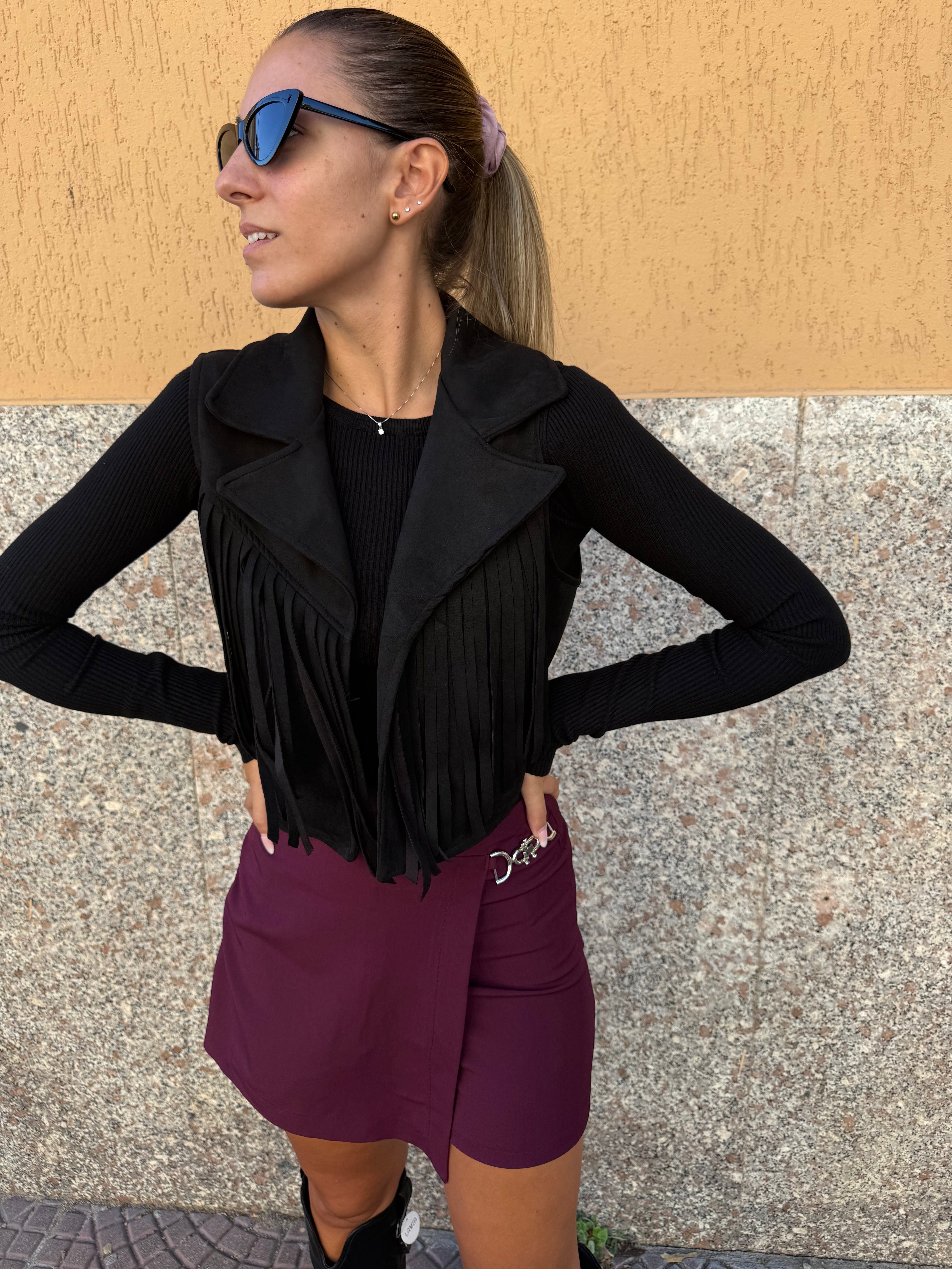 Gilet “Wild West Mood” nero