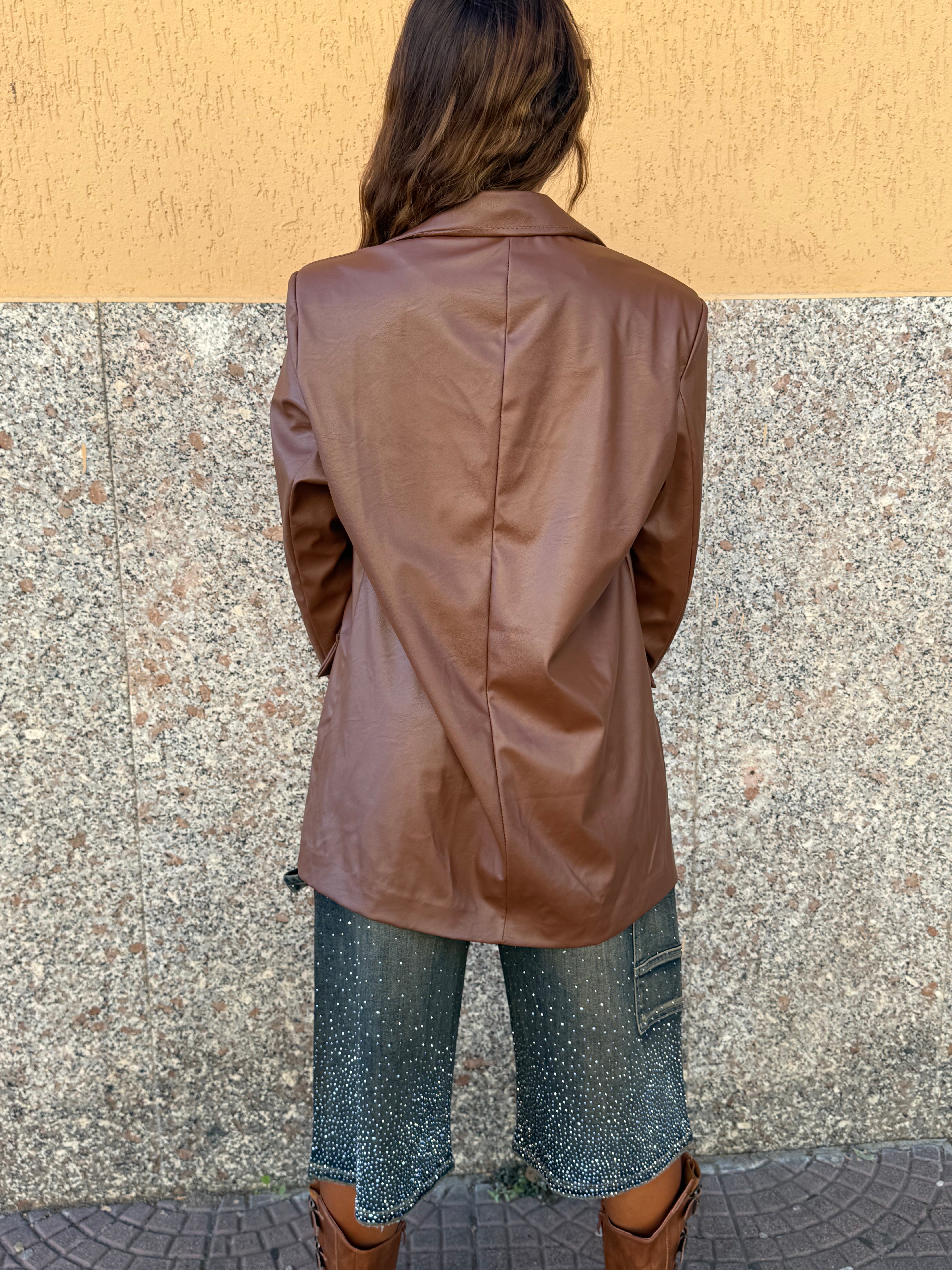 Blazer “Not your girl” marrone