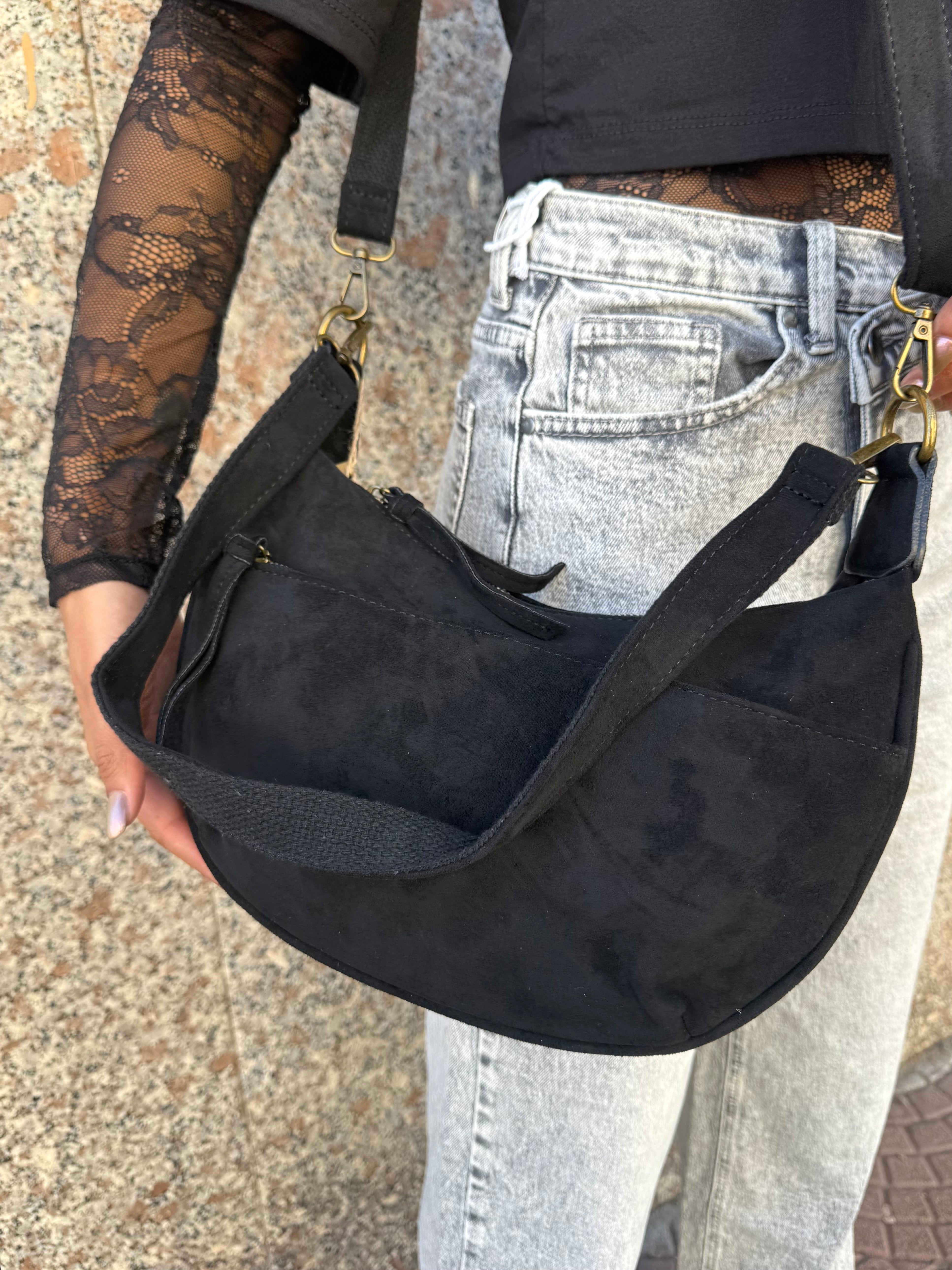 Borsa “Velvet street” nera