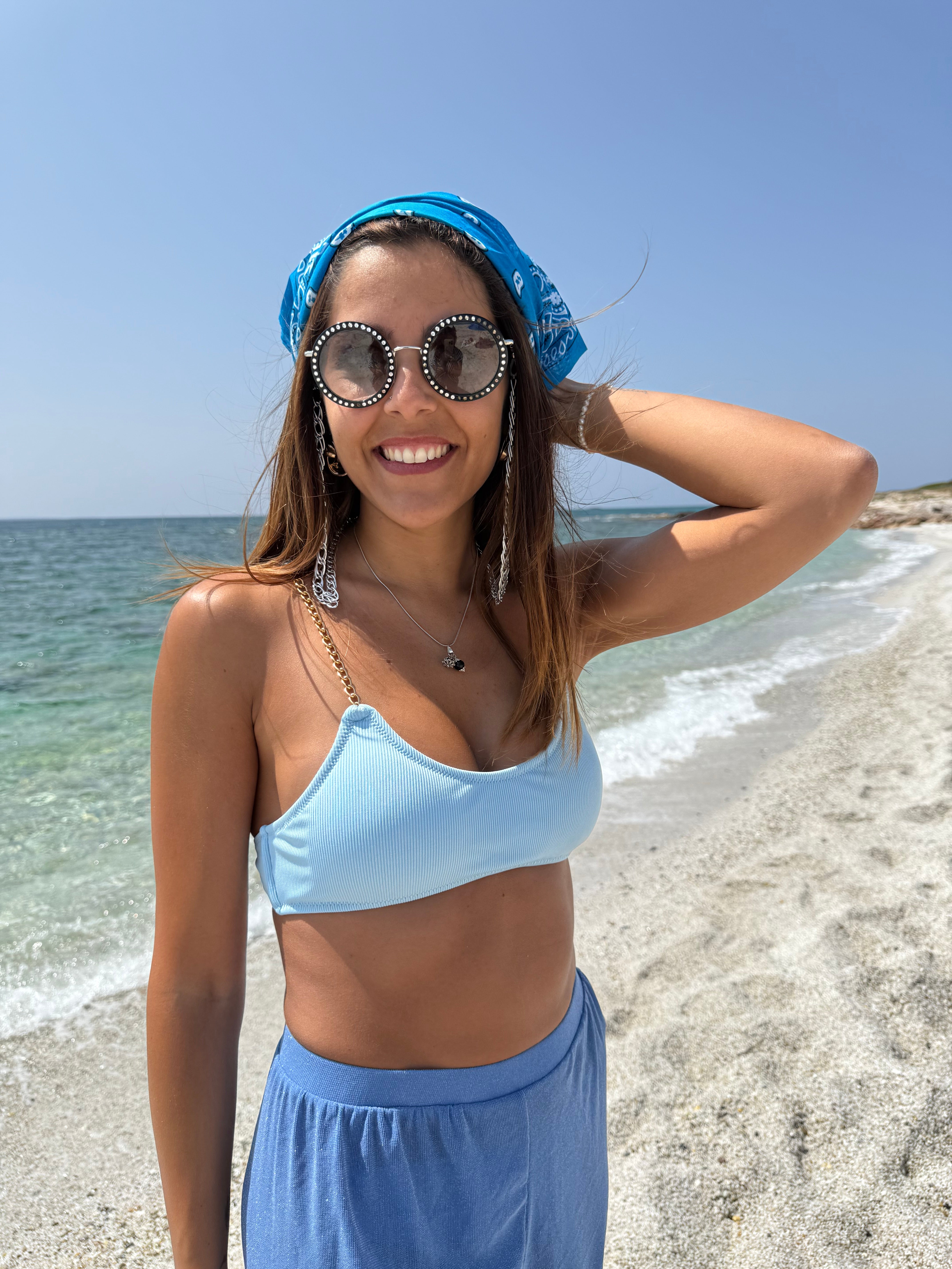 Bikini “Chains” celeste