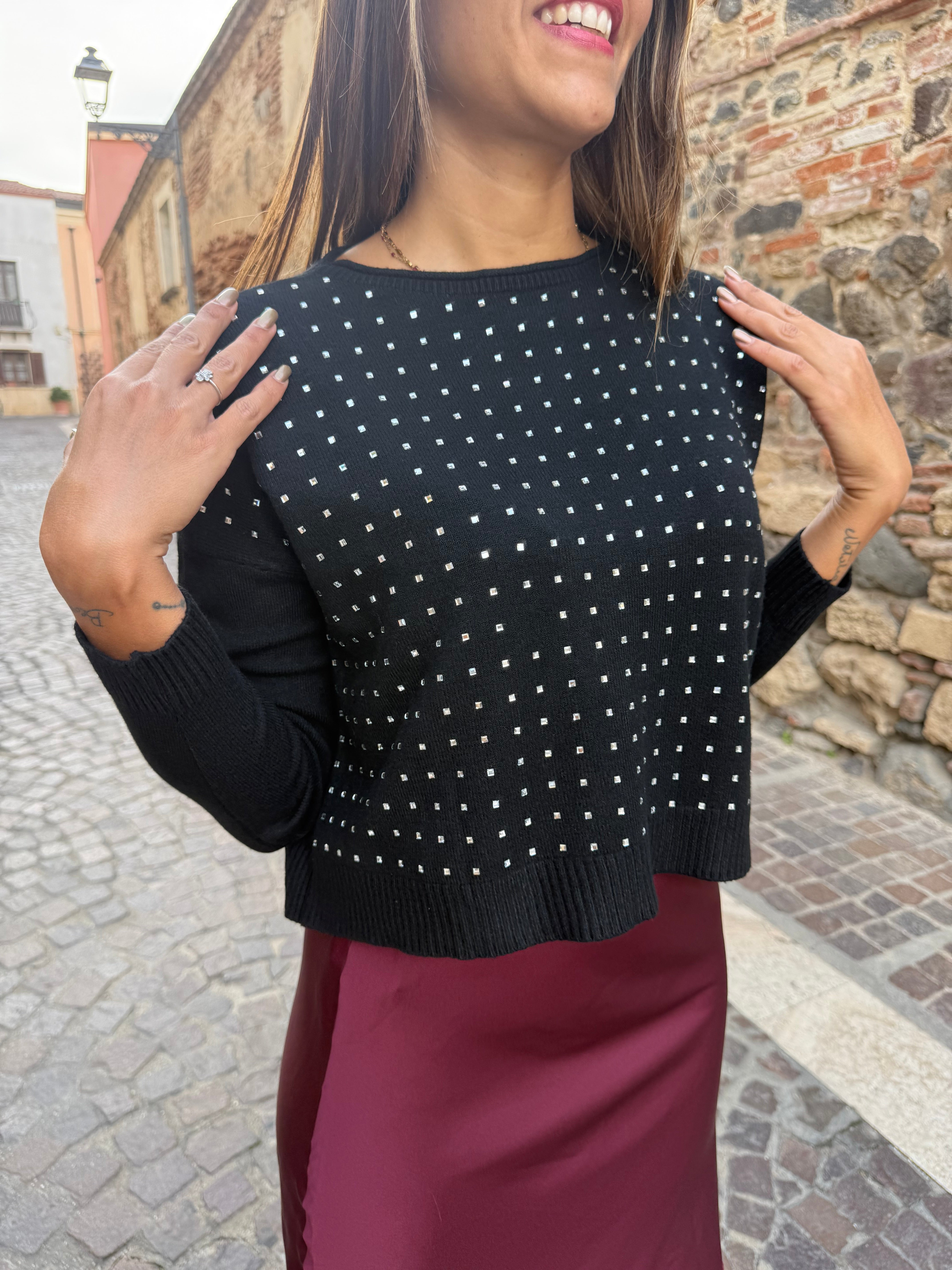 Maglia “Crystal Touch” nera