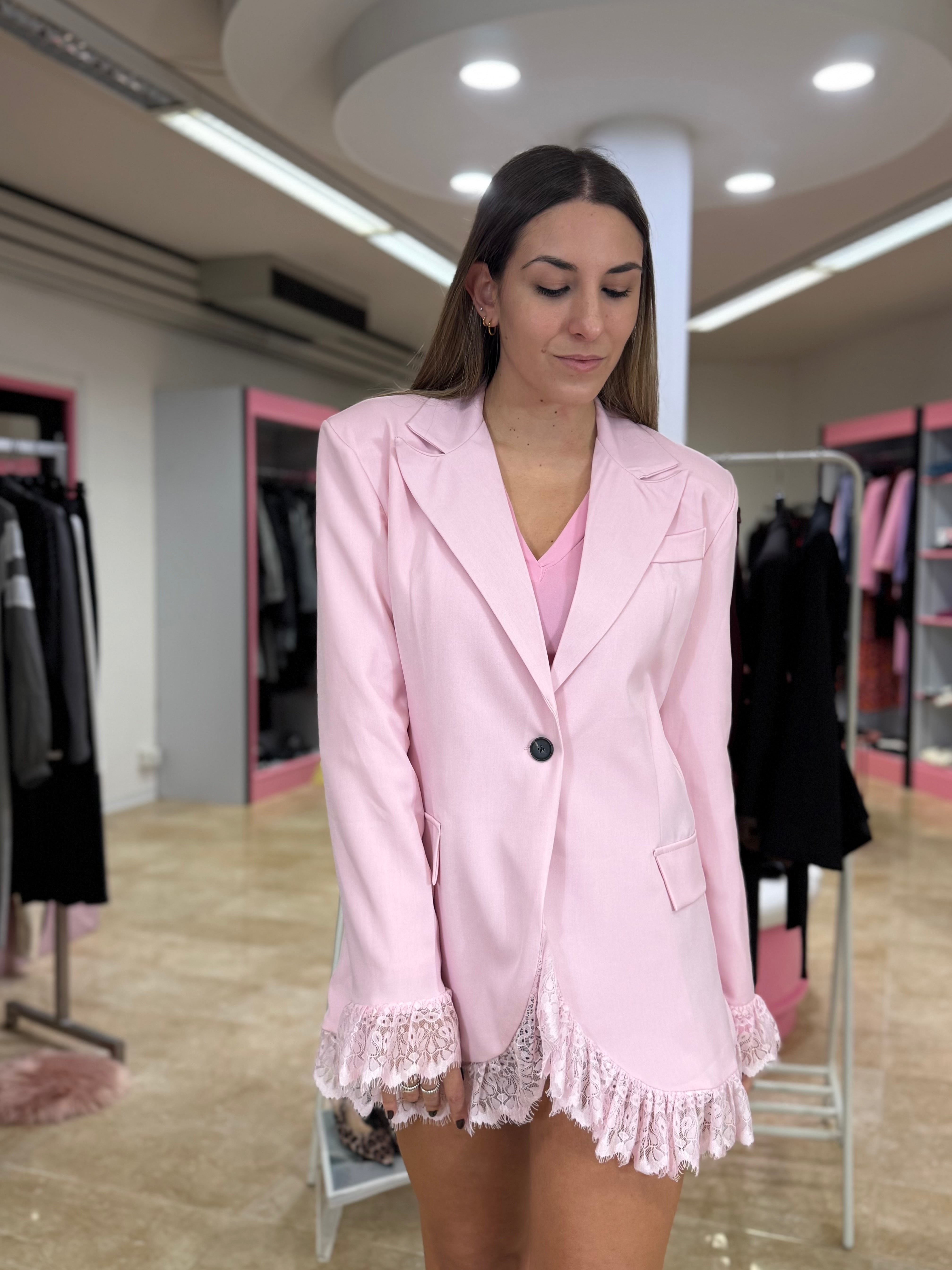 Blazer Dress “Lace Power” rosa