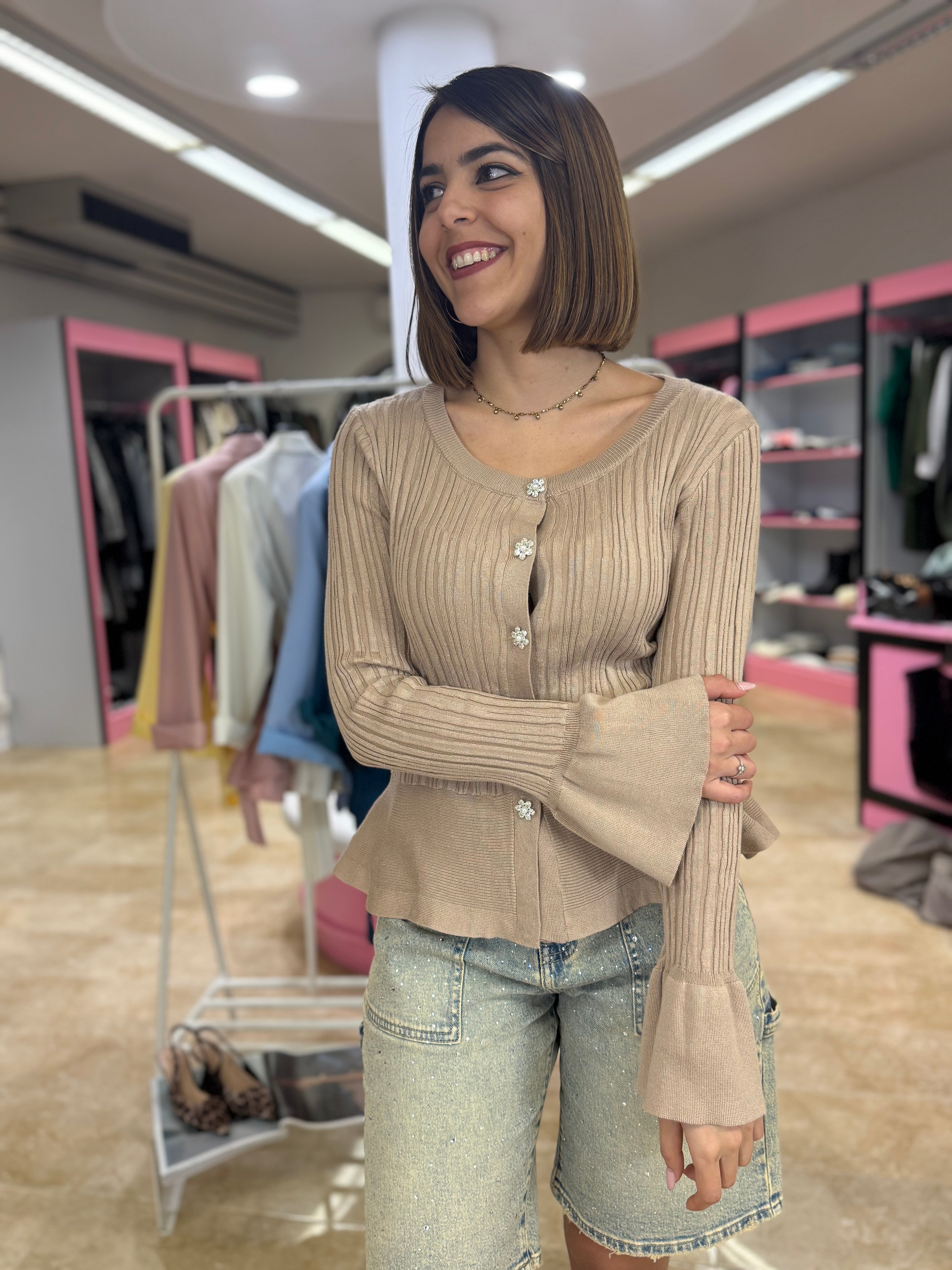 Cardigan “Elegance” beige