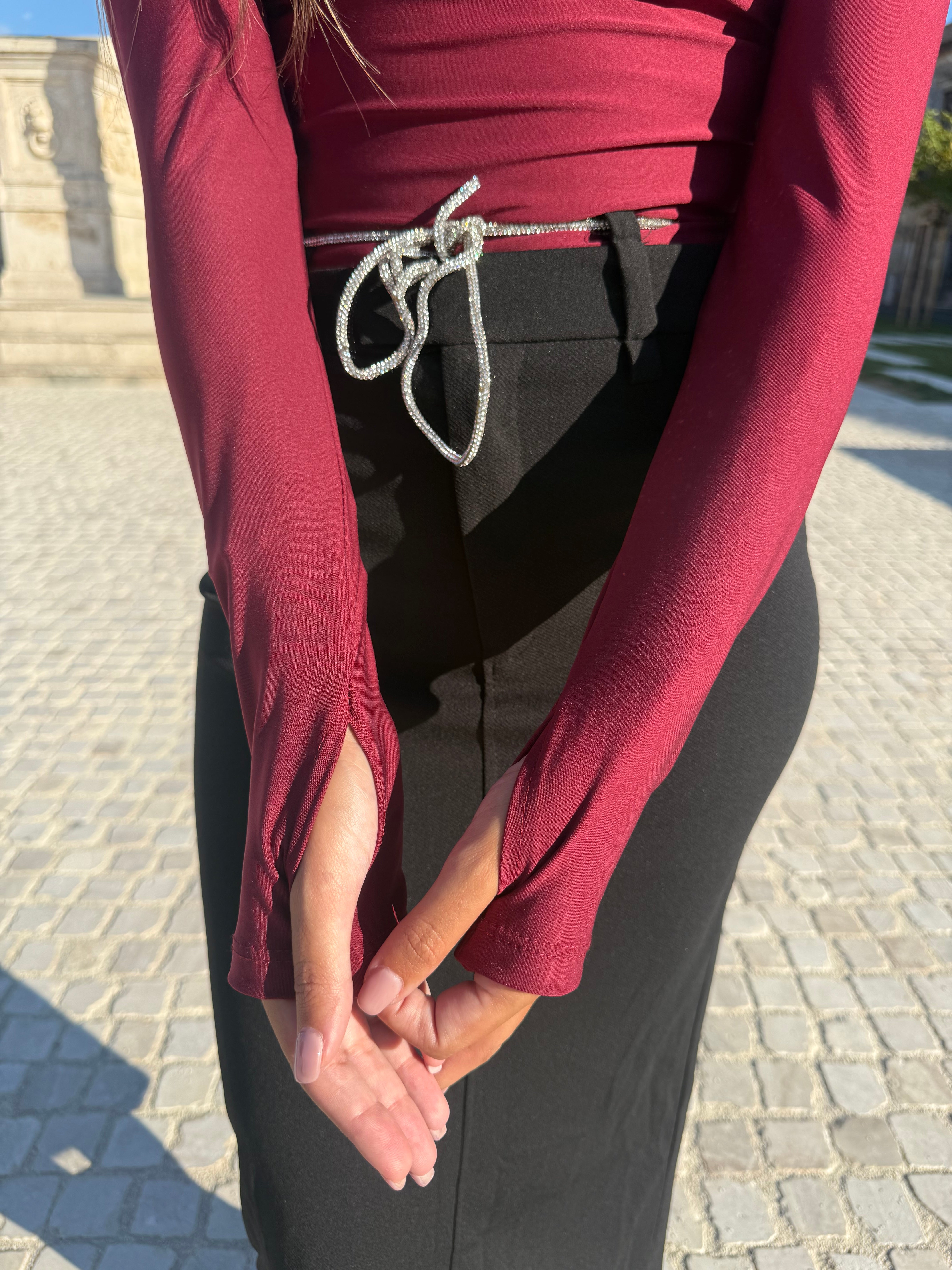 Maglia “Kim touch” bordeaux