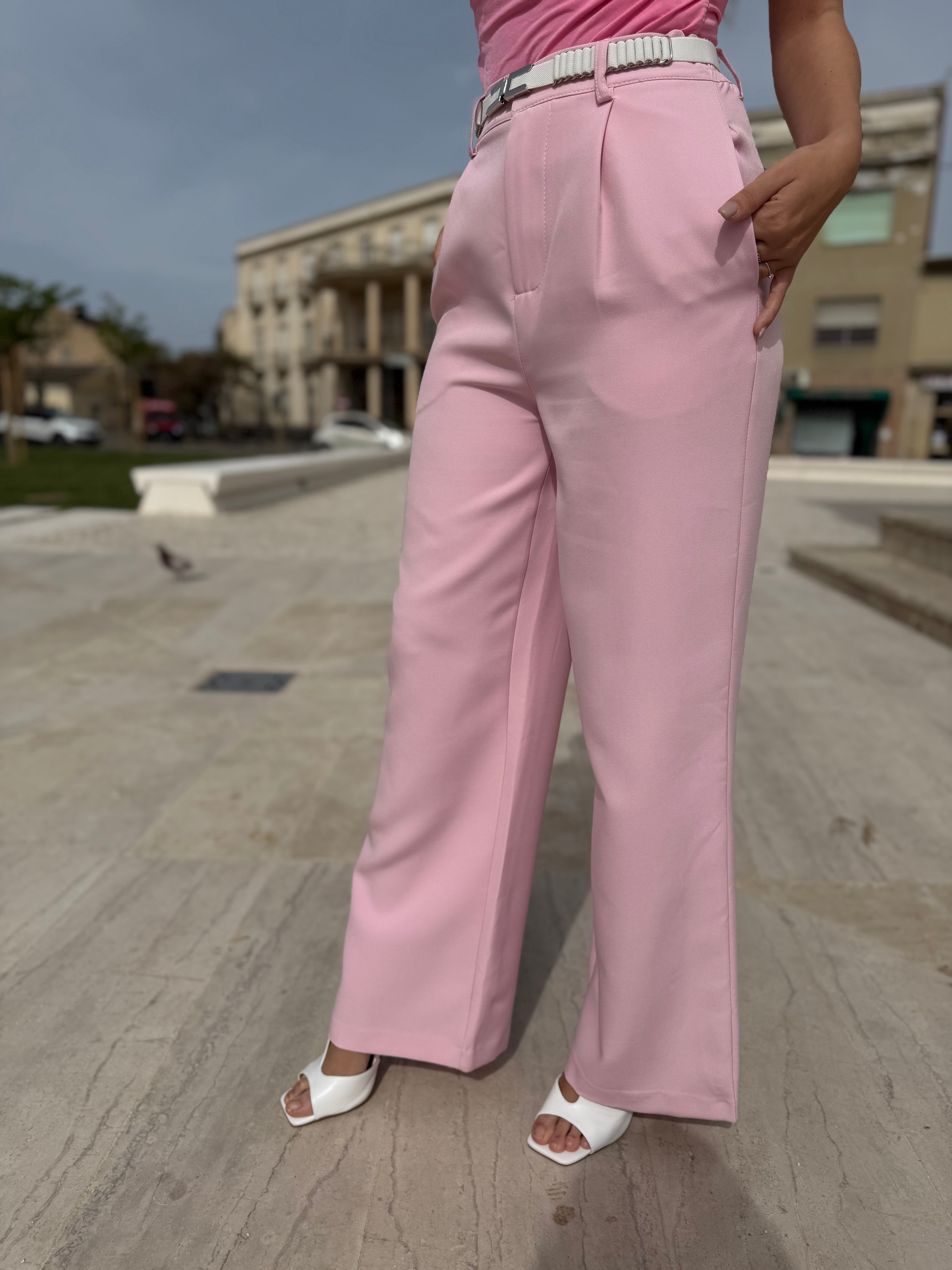 Pantaloni Lumina “Lumie”rosa chiaro