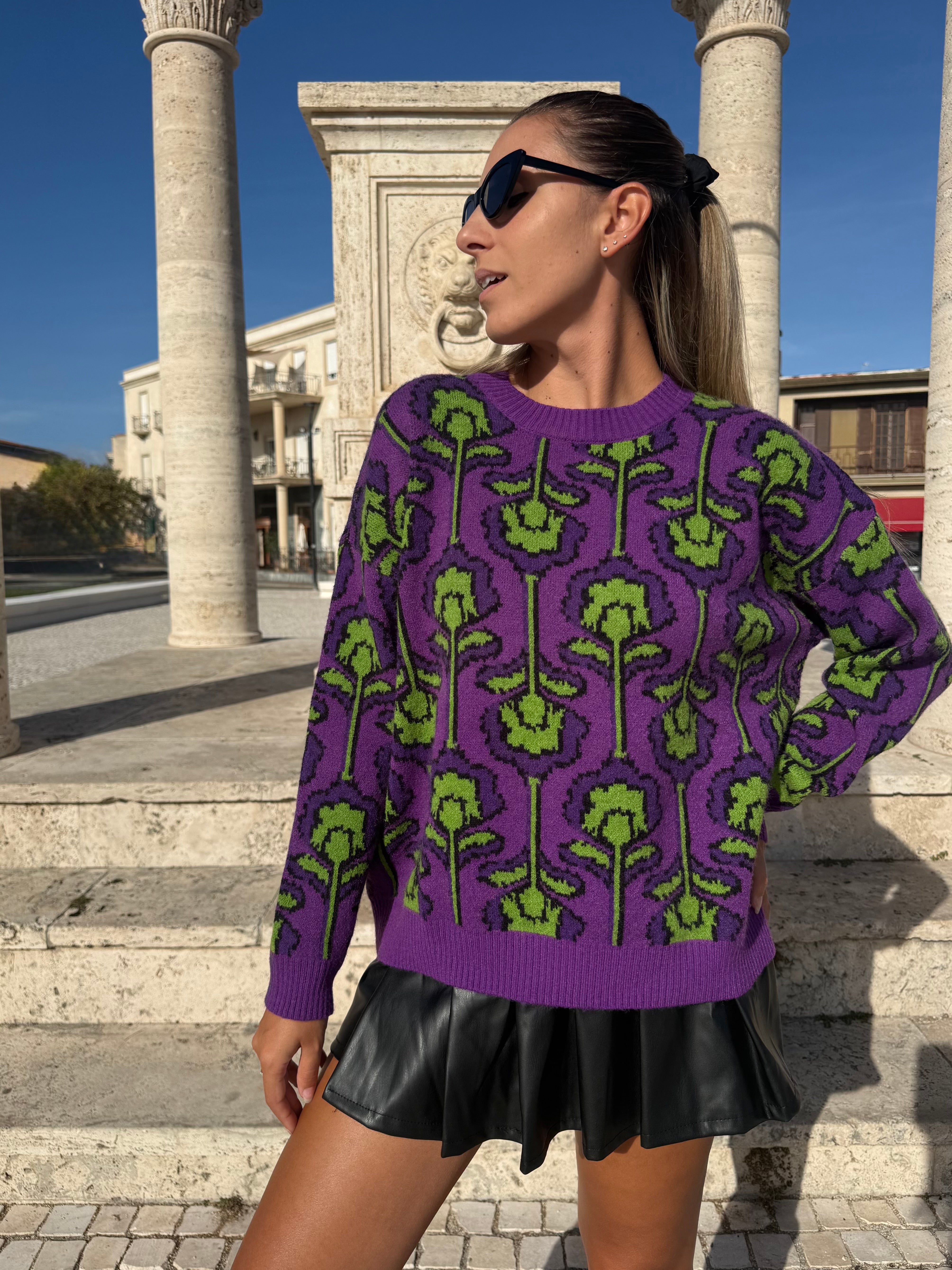 Maglione “Peony” viola