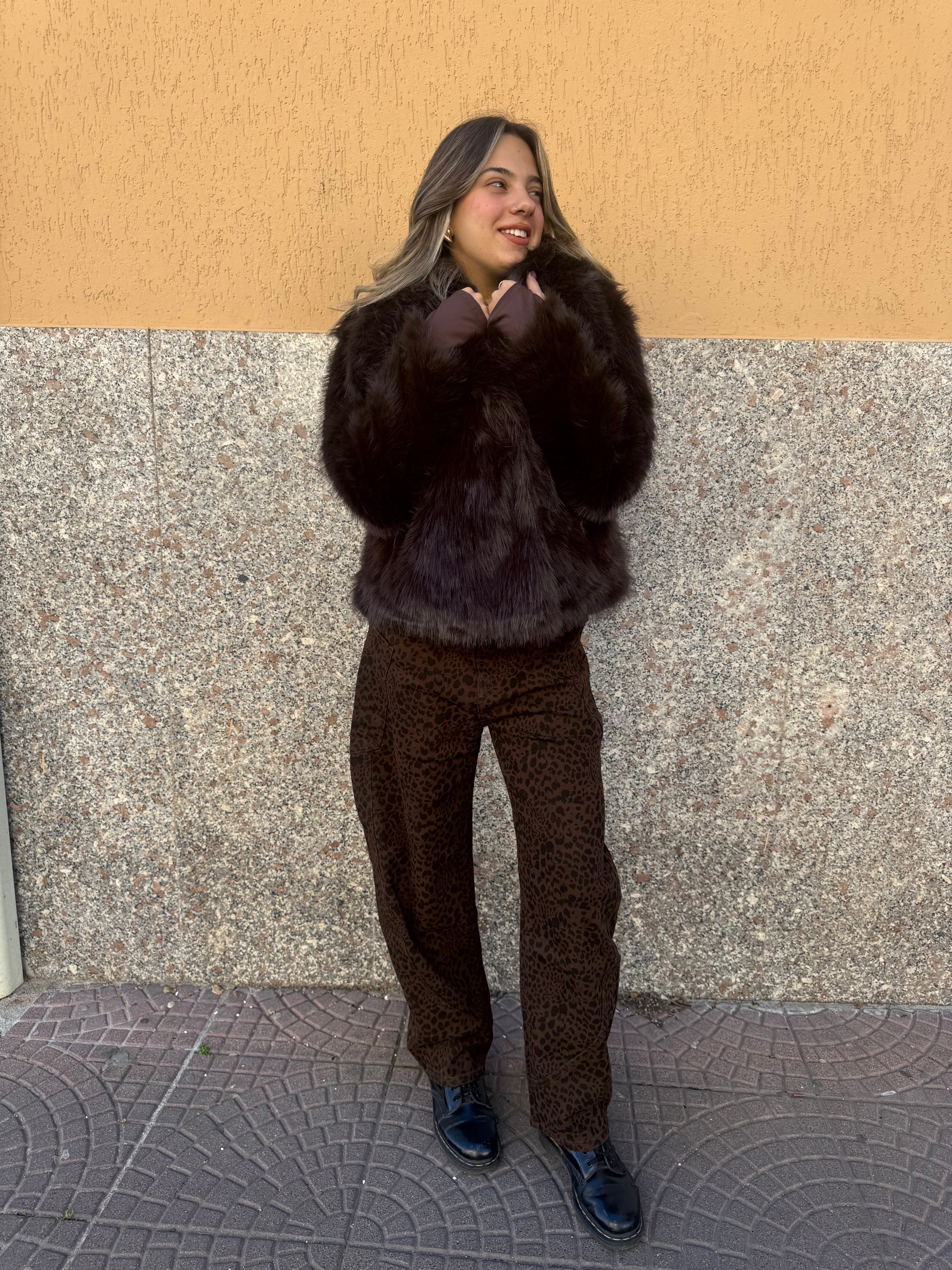 Pelliccia  “Cocoon” marrone