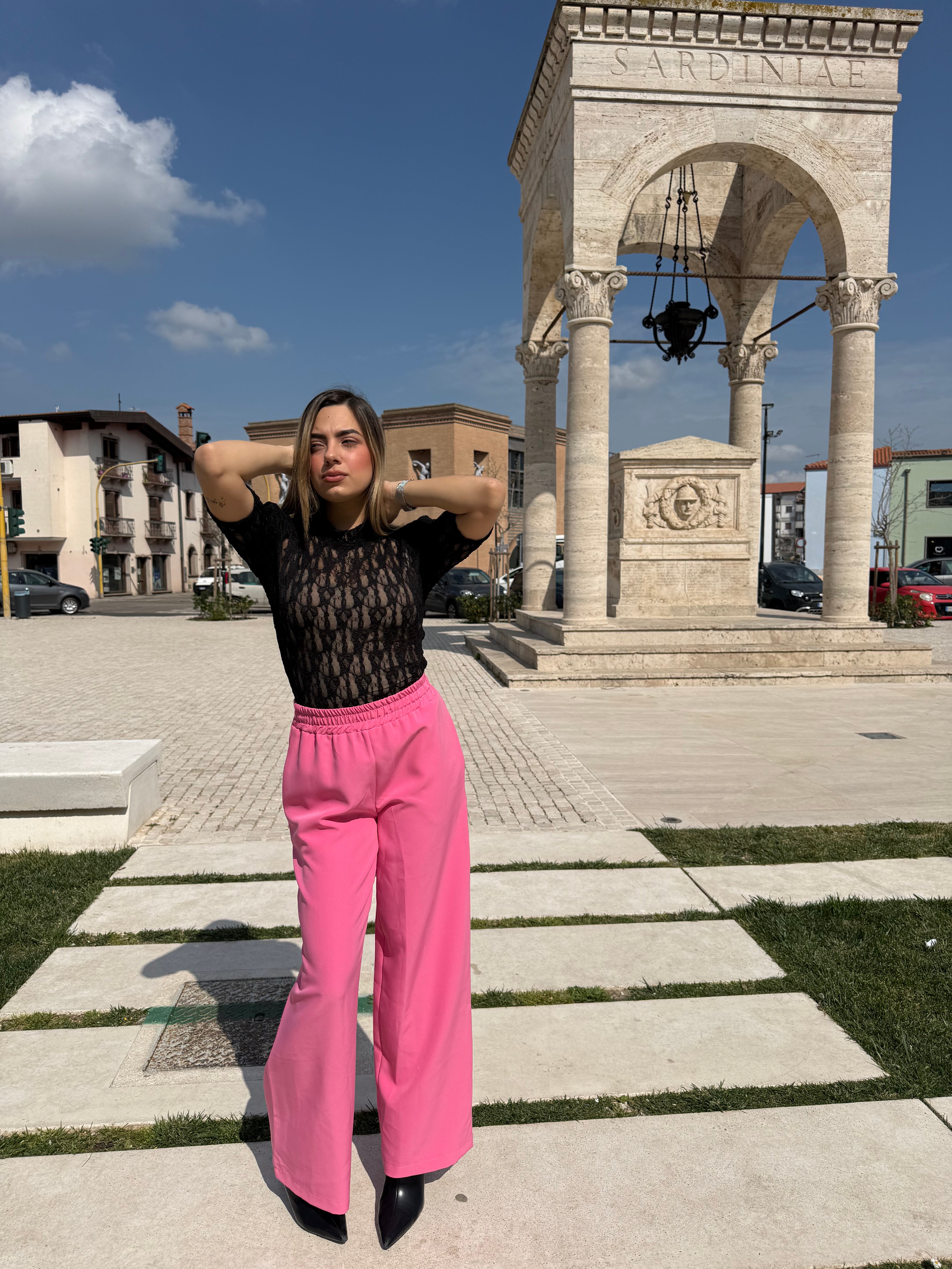 Pantaloni Lumina “Costance”rosa