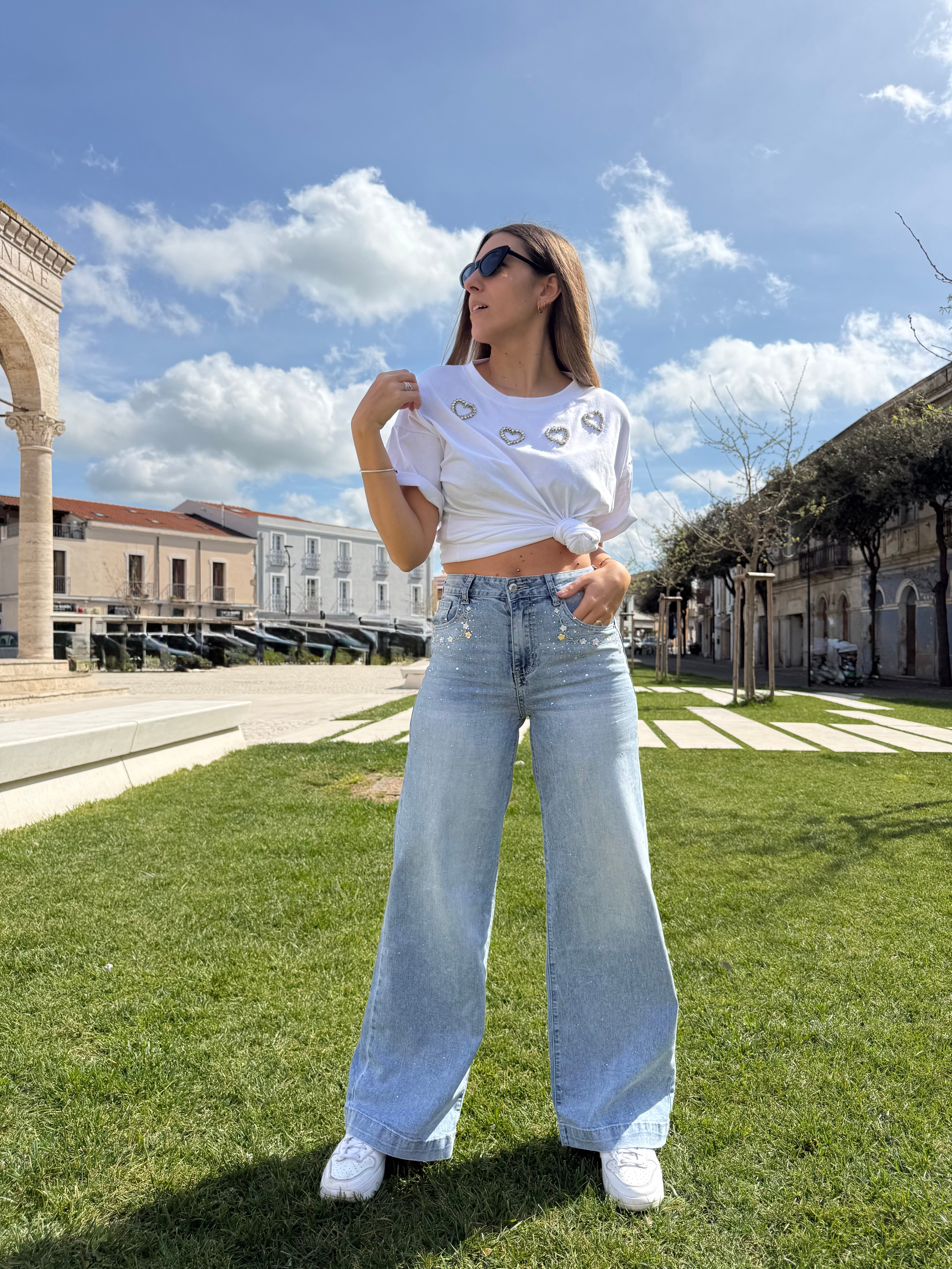 Jeans “Flower Shine”